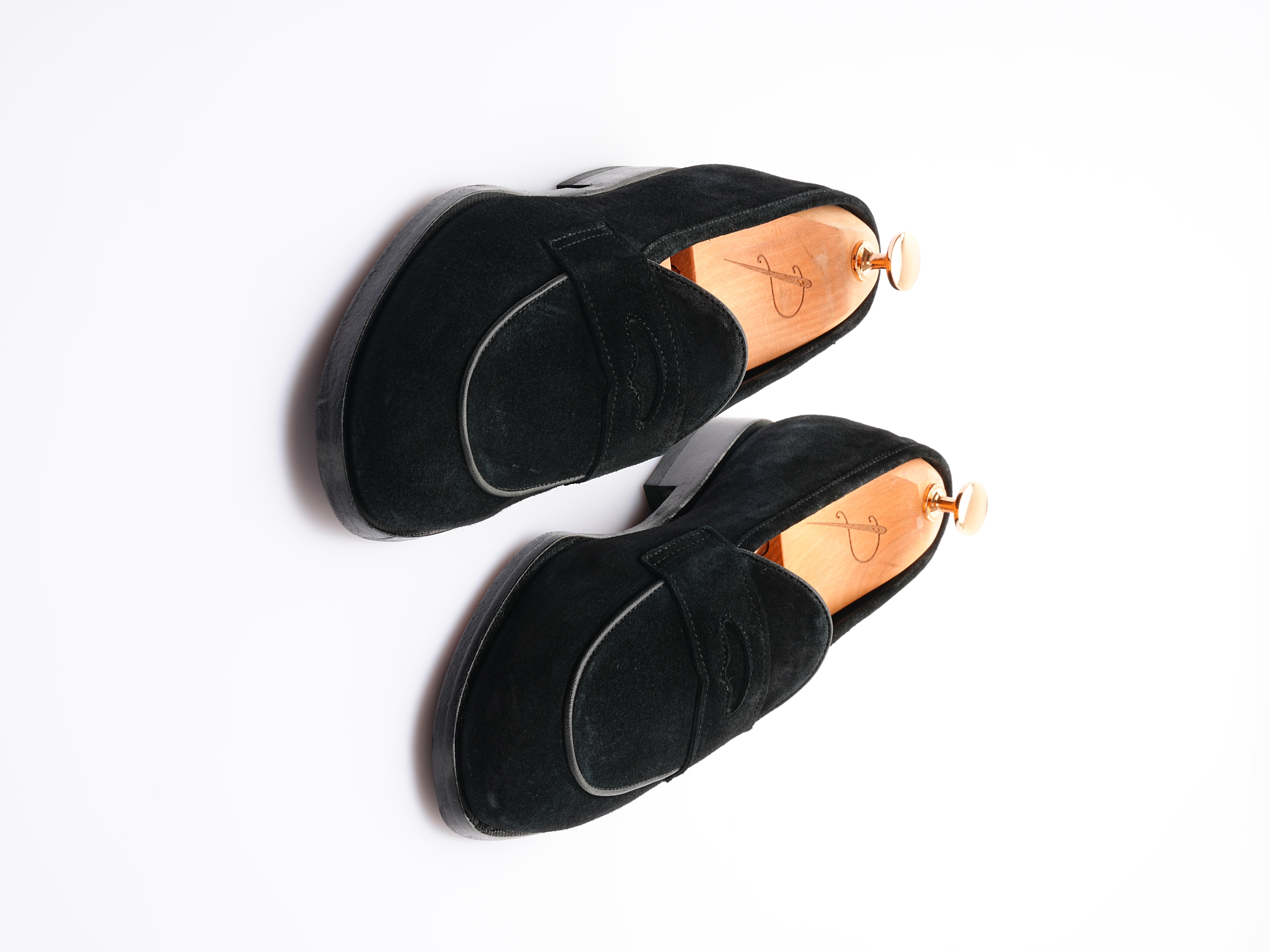 Erkek Premium Metis Süet Derİ Dana Astar 
Double Kösele 
Özel El Boyama Kösele Ayakkabı - Siyah