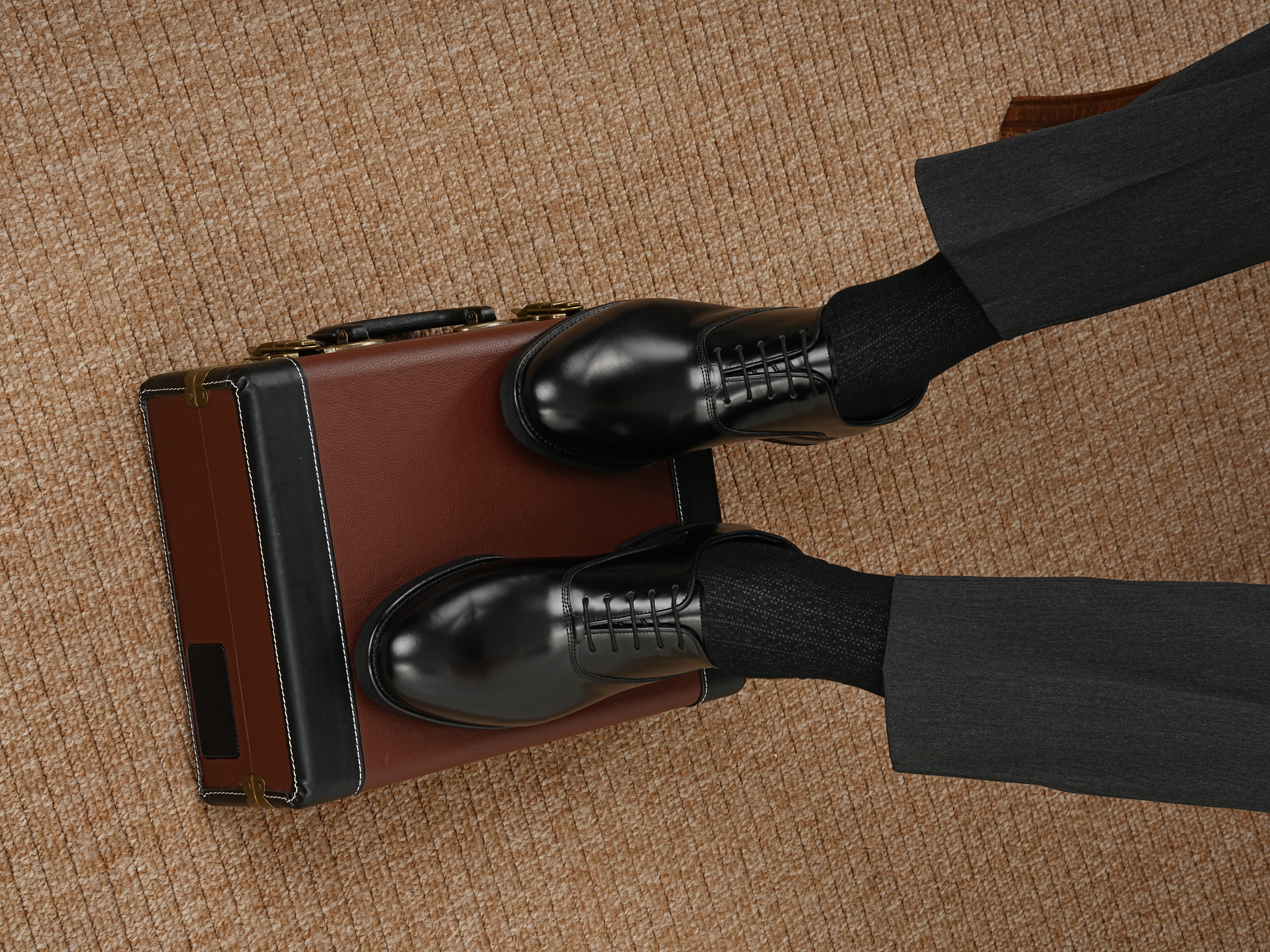 Erkek Premium Açma Deri Dana İç Astar Özel Hafif Eva Taban Ayakkabı - Siyah