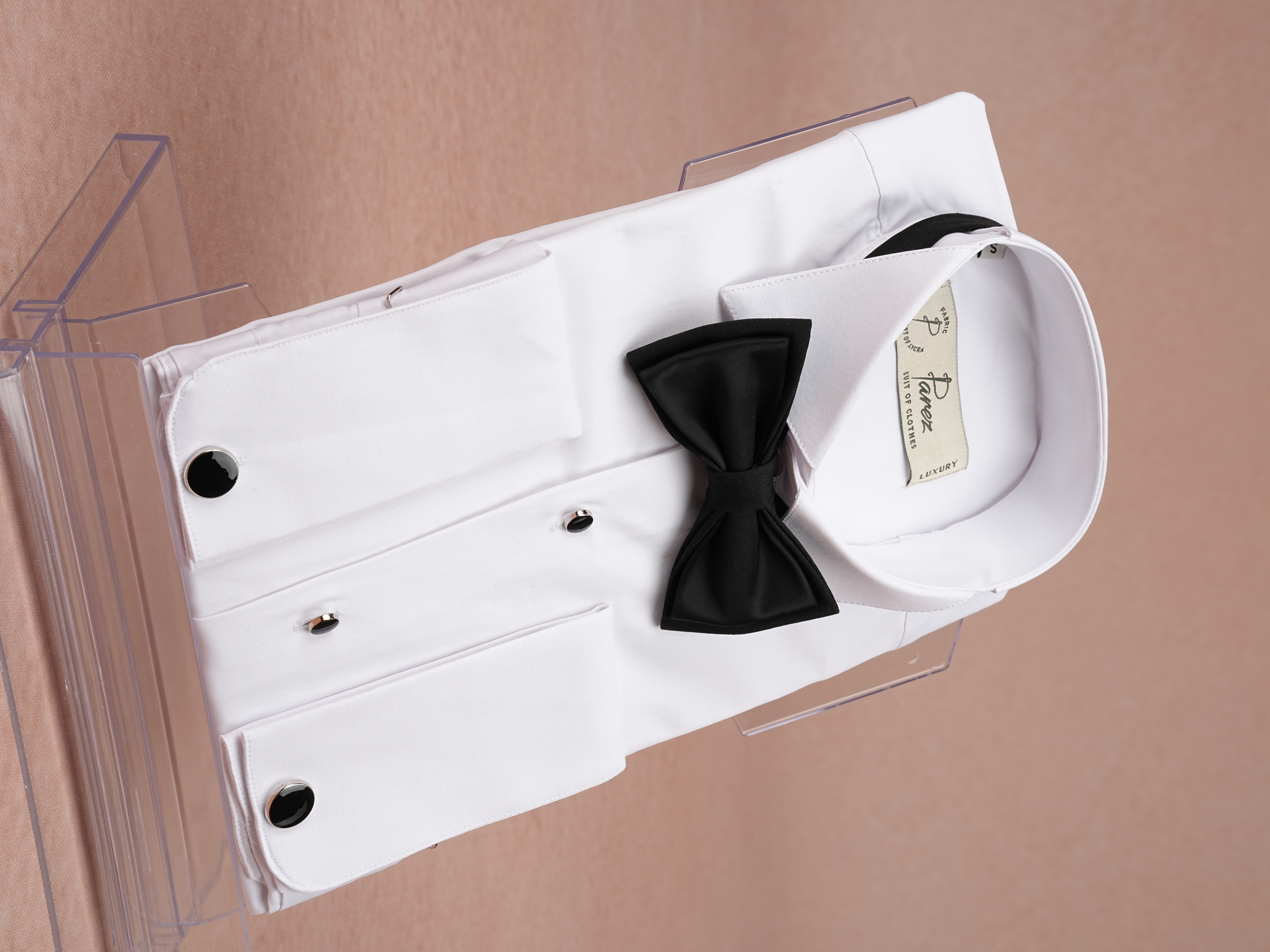 Erkek Premıum Slim Fit Damatlık Ata Yaka Gömlek - Beyaz