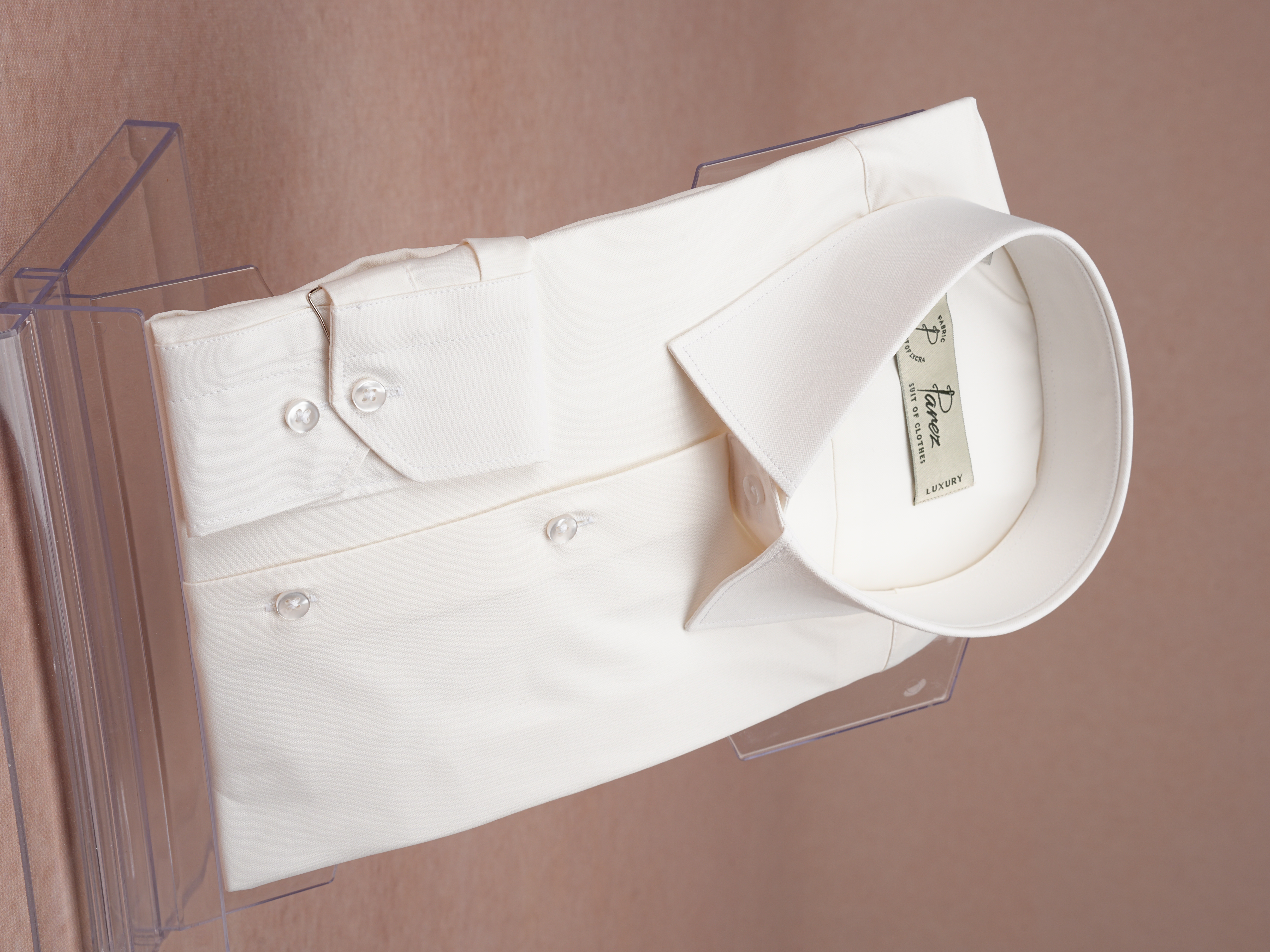 Premium Klasik Yaka Slim Fit Erkek Gömlek - Ekru