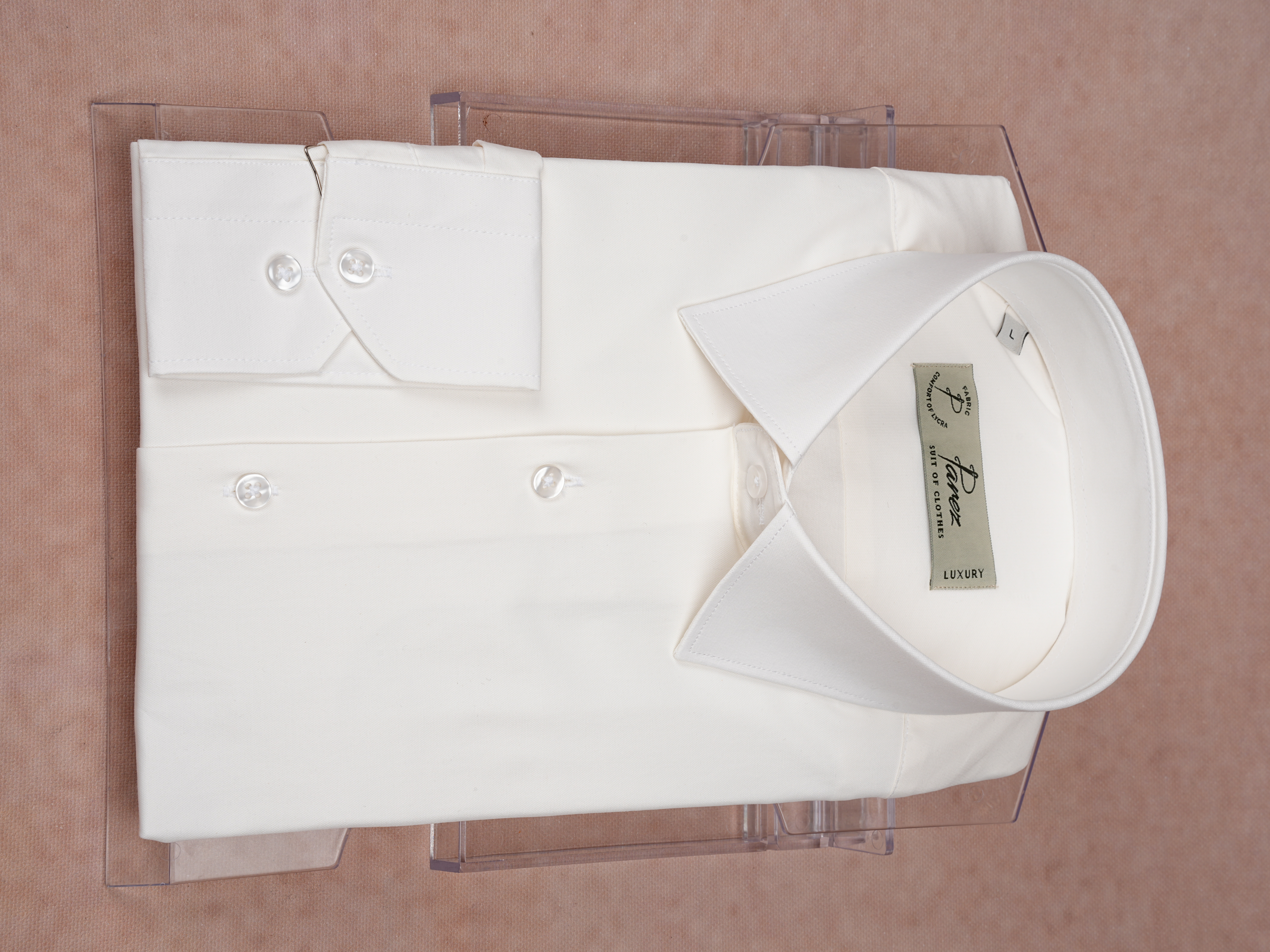 Premium Klasik Yaka Slim Fit Erkek Gömlek - Ekru