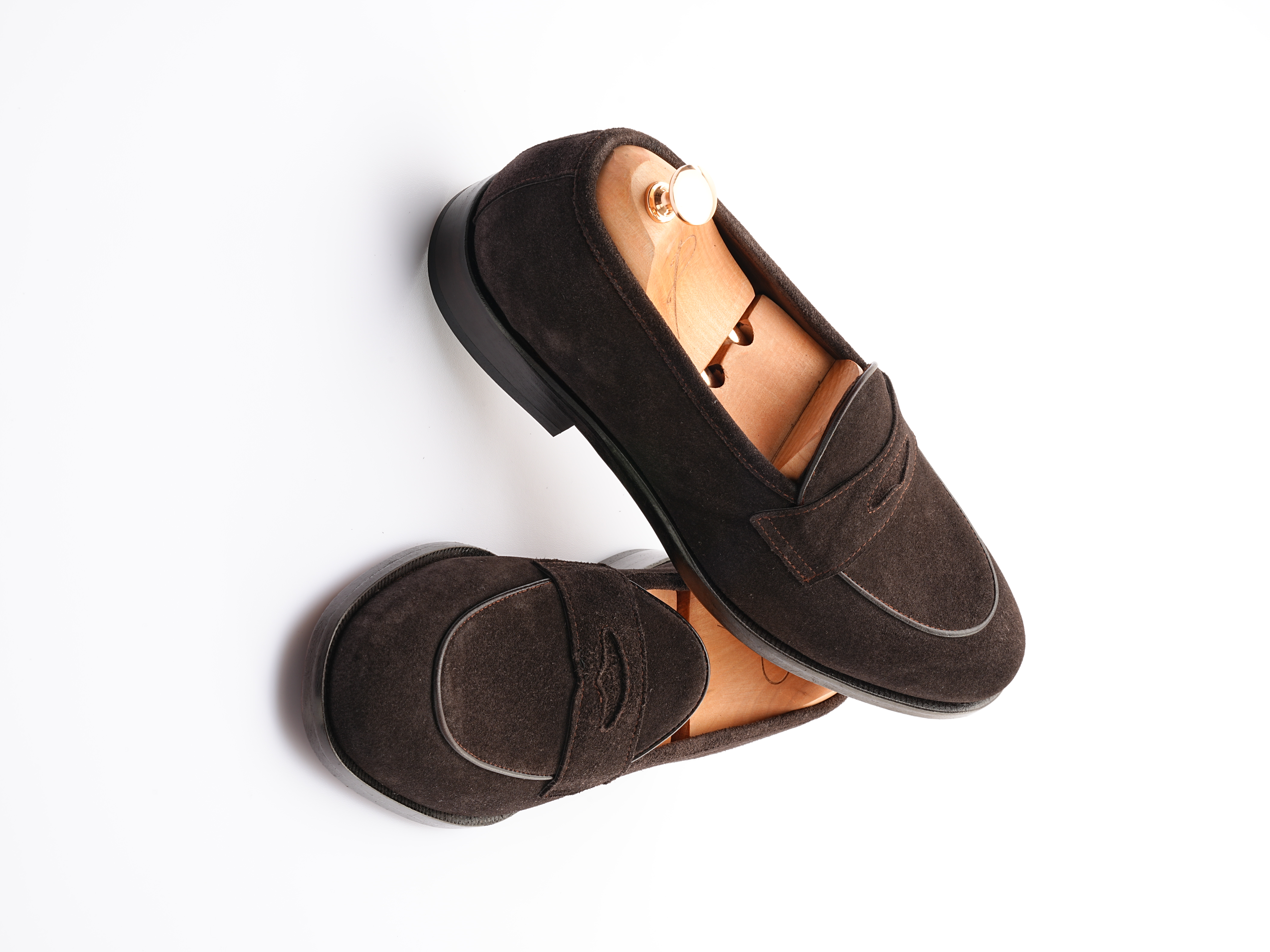 Metis süet deri
Dana astar 
Double kösele
Özel el boyama kösele Ayakkabı - Acı Kahve