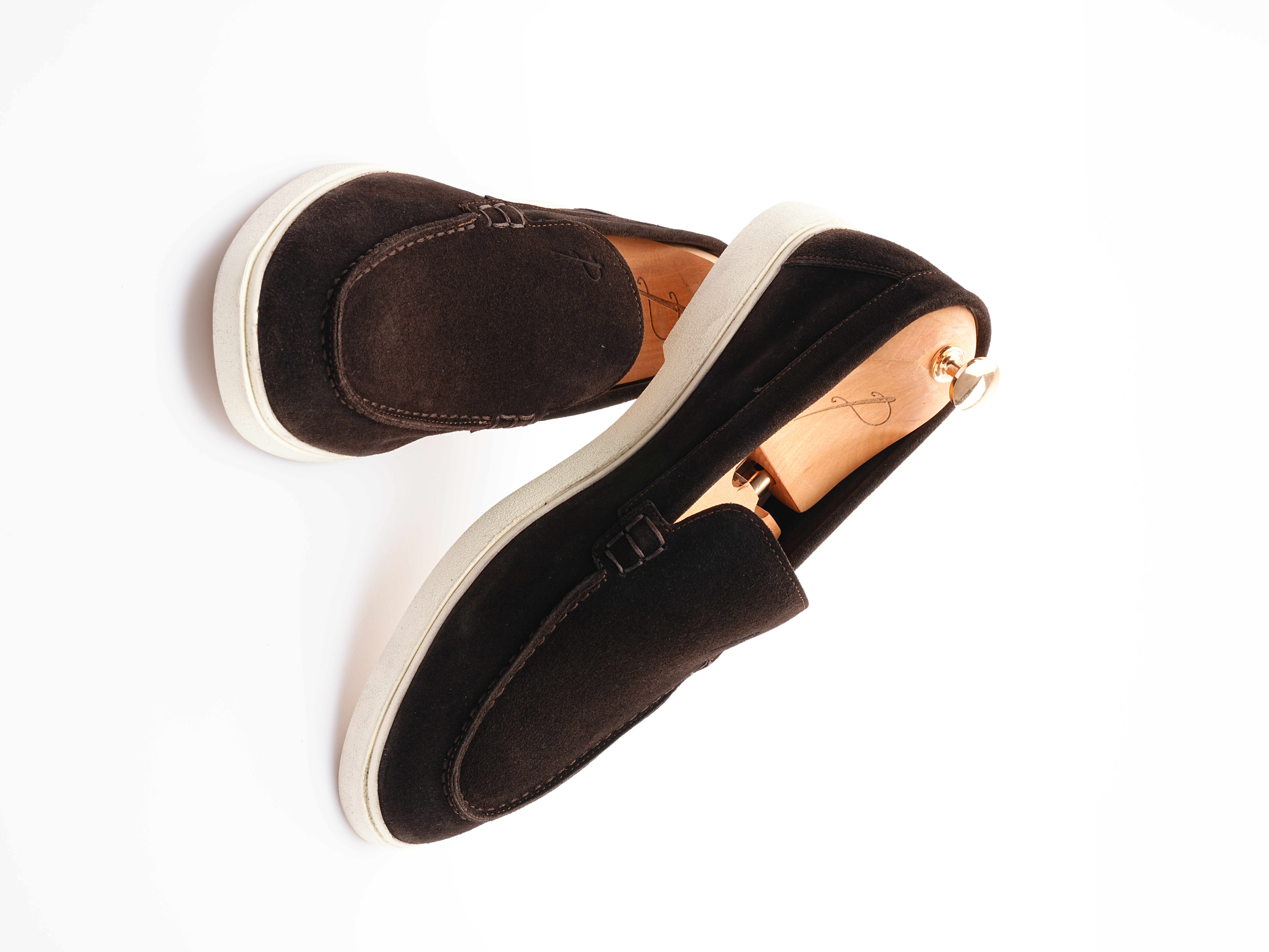 Erkek Premium Süet Hazır Eva Dana İç Astar Ayakkabı - Acı Kahve