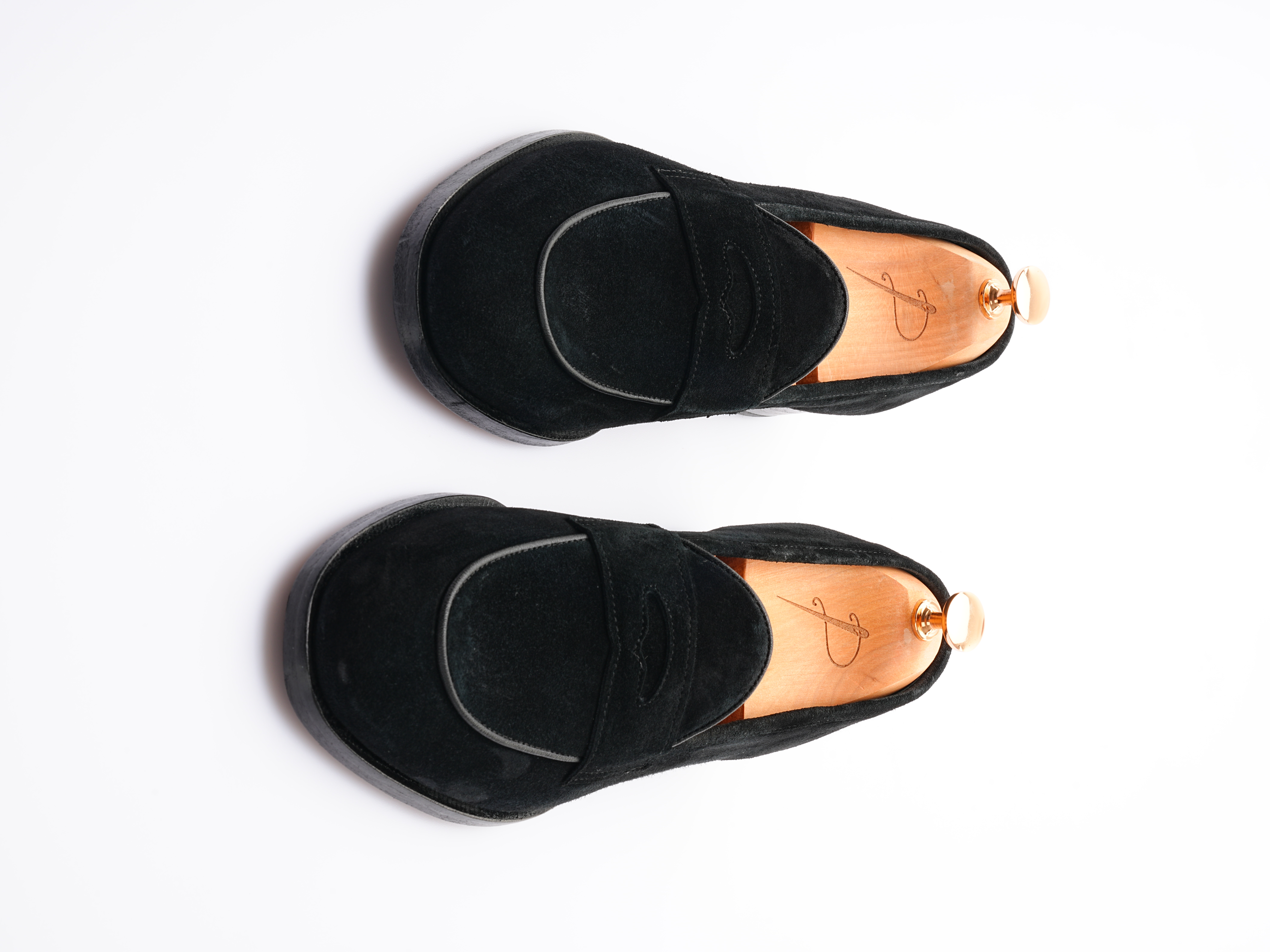 Erkek Premium Metis Süet Derİ Dana Astar 
Double Kösele 
Özel El Boyama Kösele Ayakkabı - Siyah