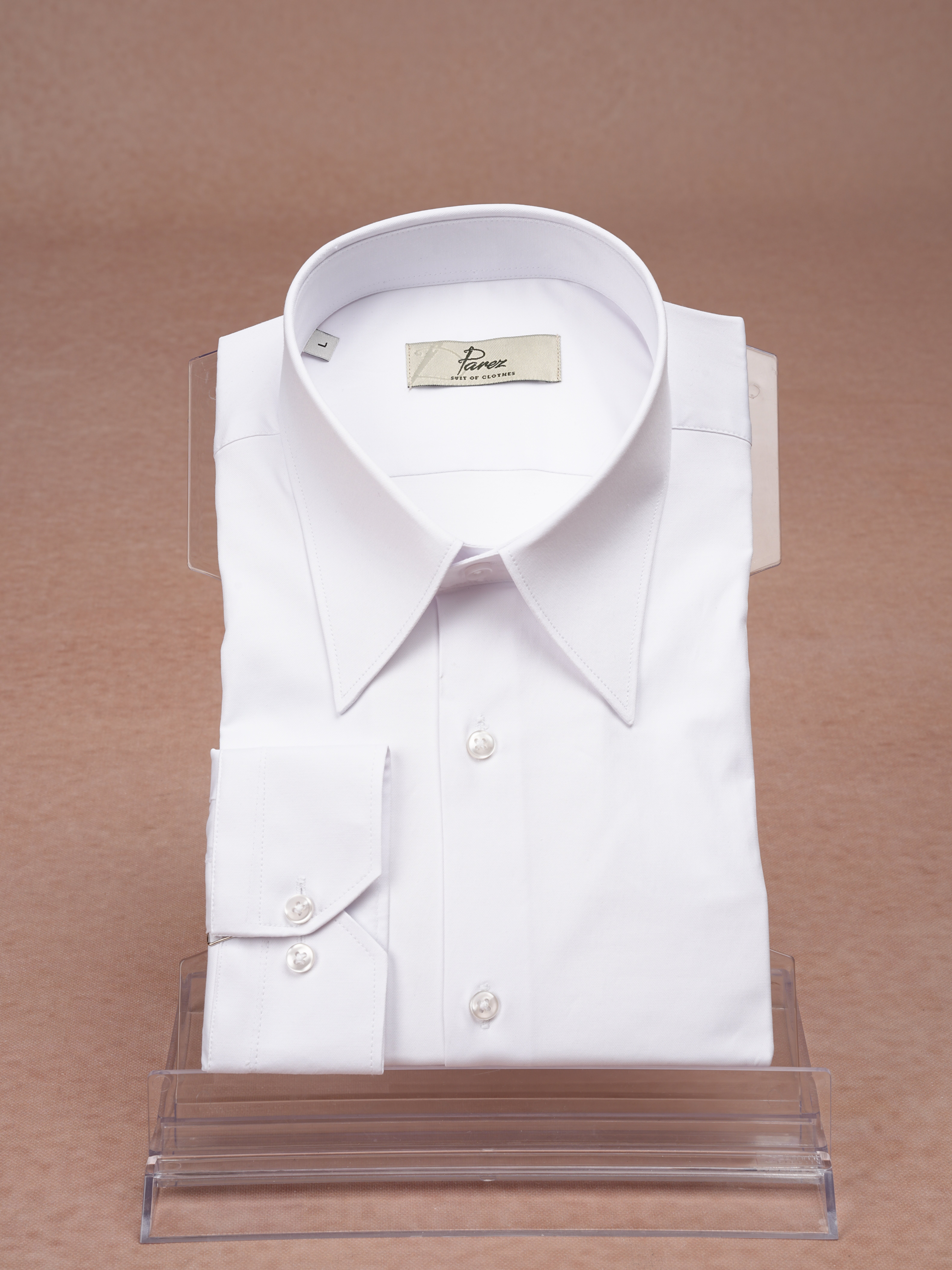 Premium Italian Style Slim Fit Pointed Collar Mens Shirt - White