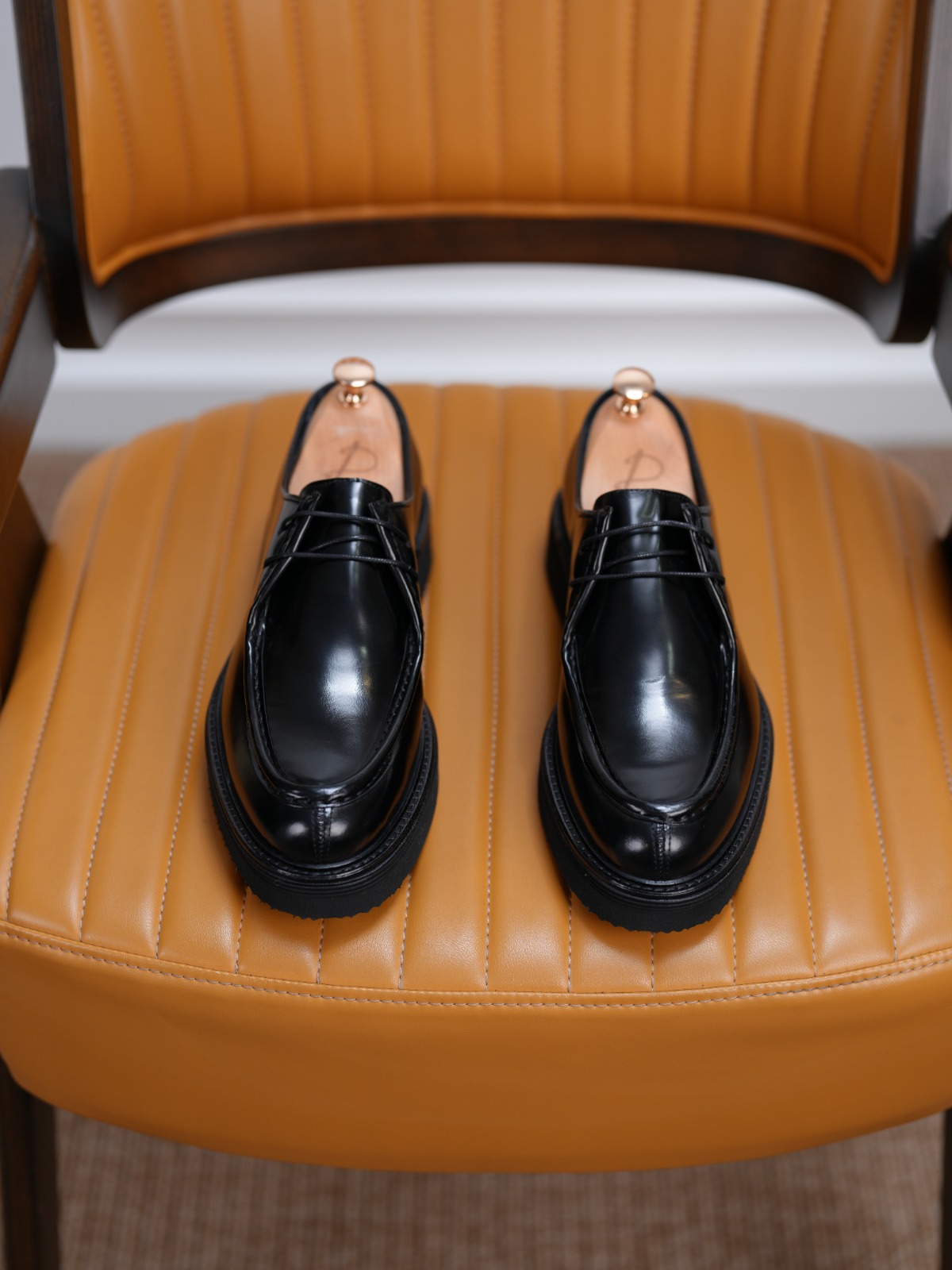 Erkek Premium Spiro Alkol Açma Deri 
Dana İç Astar 
Feta Eva Tabanlı Ayakkabı - Siyah Rugan