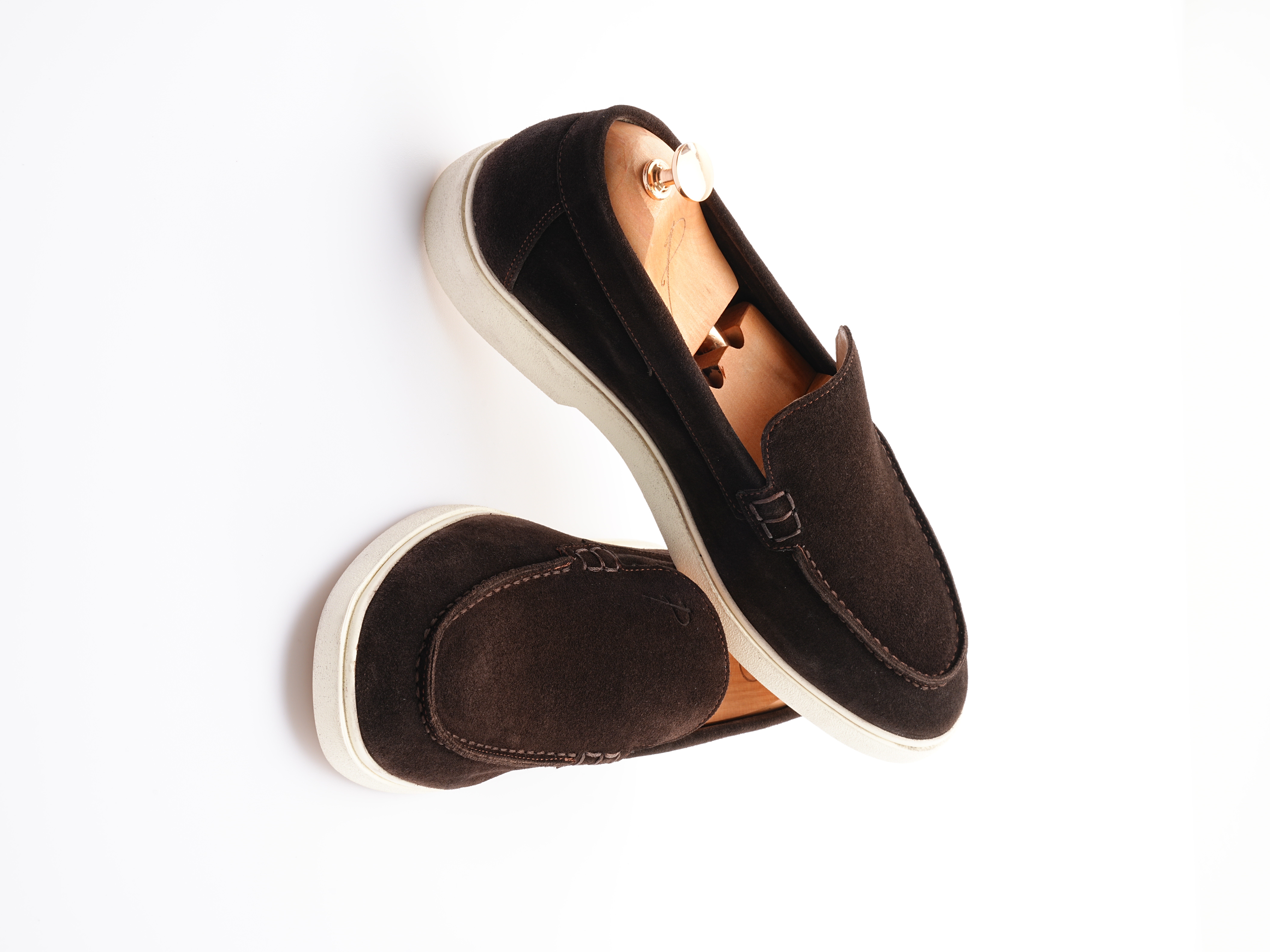 Erkek Premium Süet Hazır Eva Dana İç Astar Ayakkabı - Acı Kahve