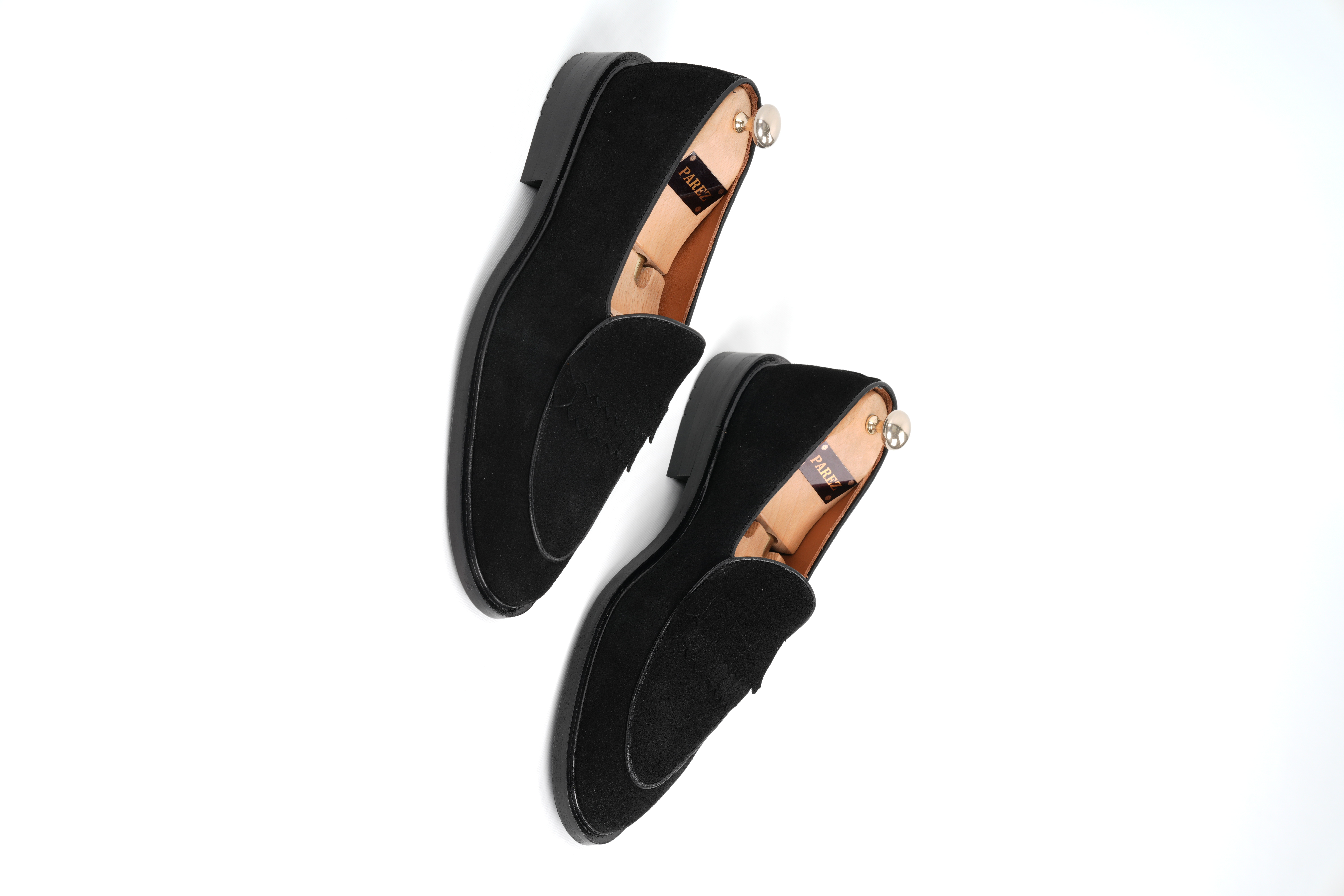 Mens Luxury Suede Genuine Leather Shoes - Black