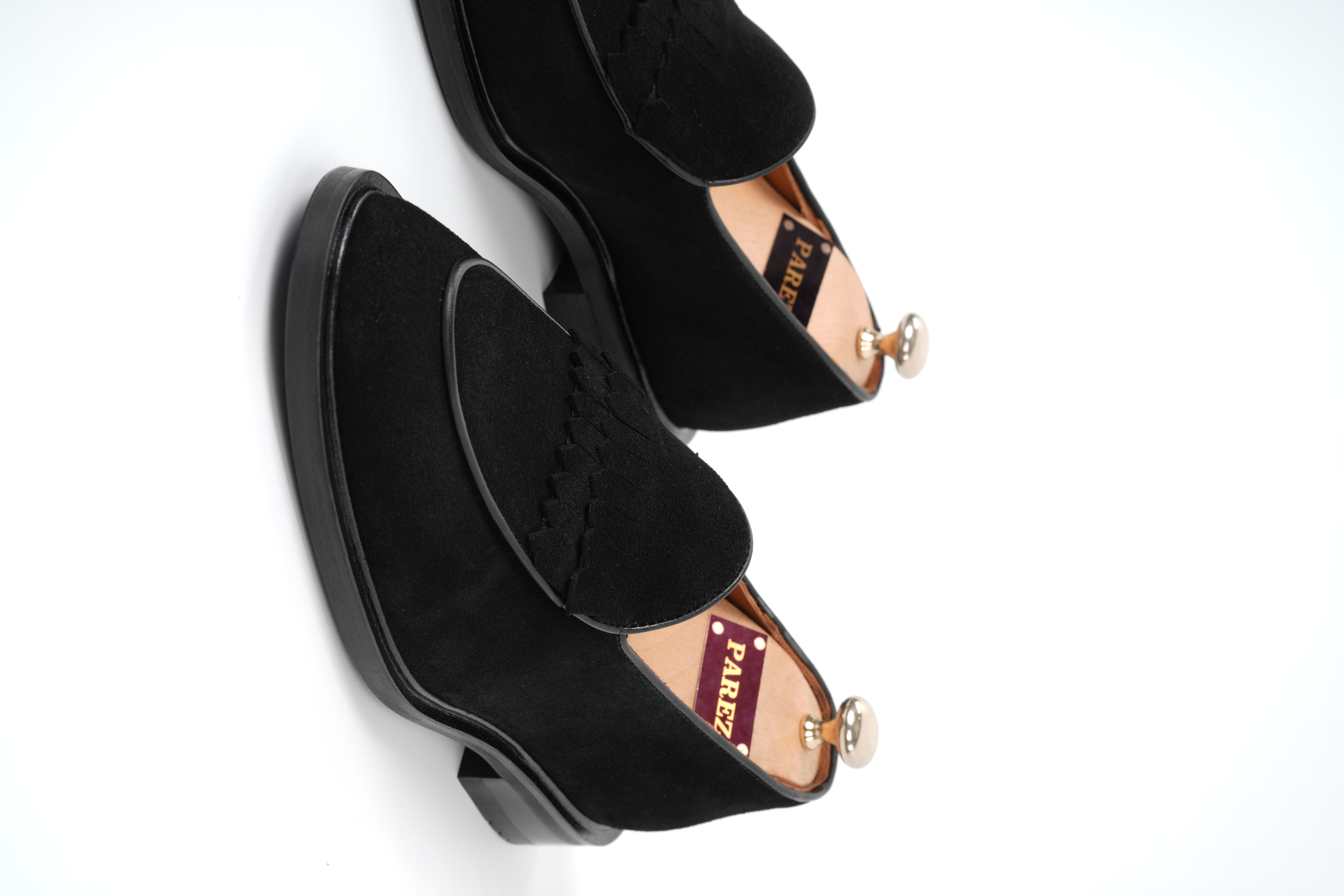 Mens Luxury Suede Genuine Leather Shoes - Black