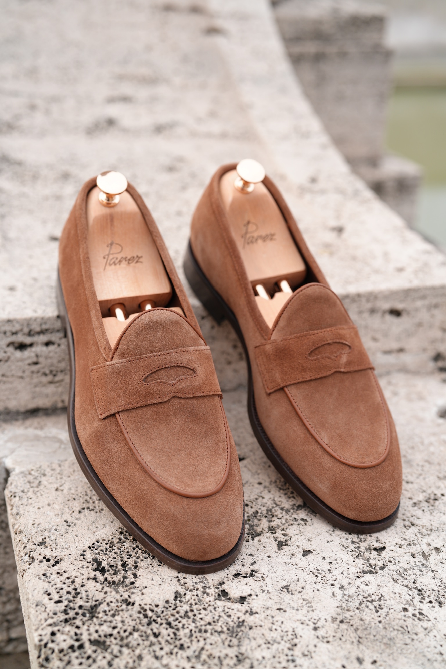 Erkek Premium Metis Süet Derİ Dana Astar 
Double Kösele 
Özel El Boyama Kösele Ayakkabı - Taba