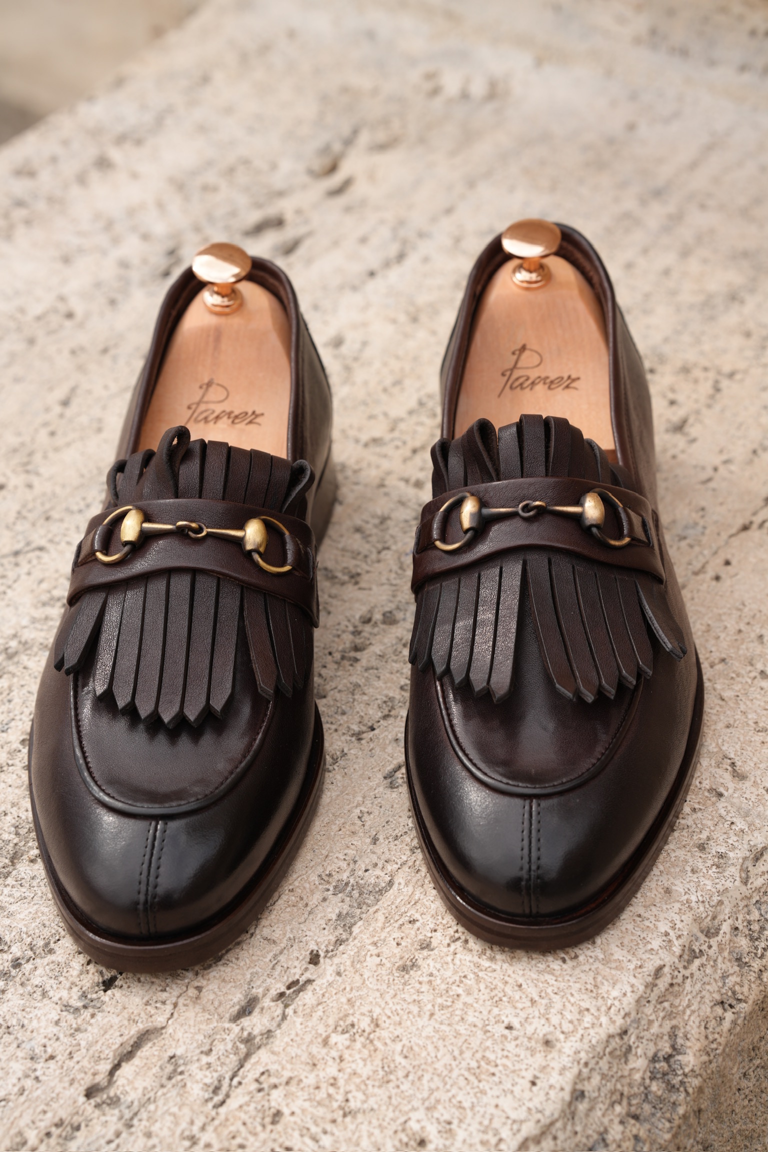 Erkek Premium Santo Deri Dana İç Astar Double Kösele Ayakkabı - Kahve