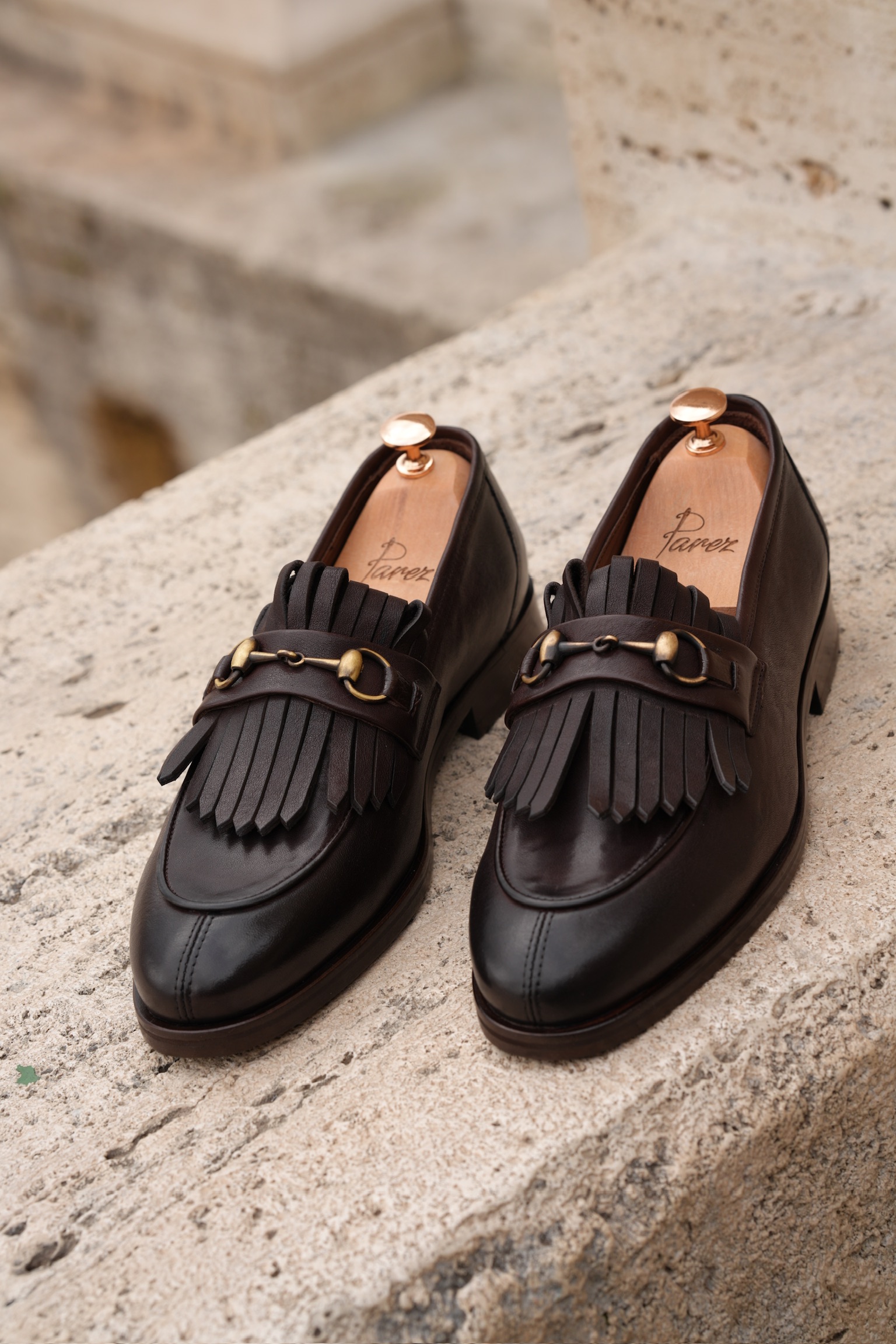 Erkek Premium Santo Deri Dana İç Astar Double Kösele Ayakkabı - Kahve