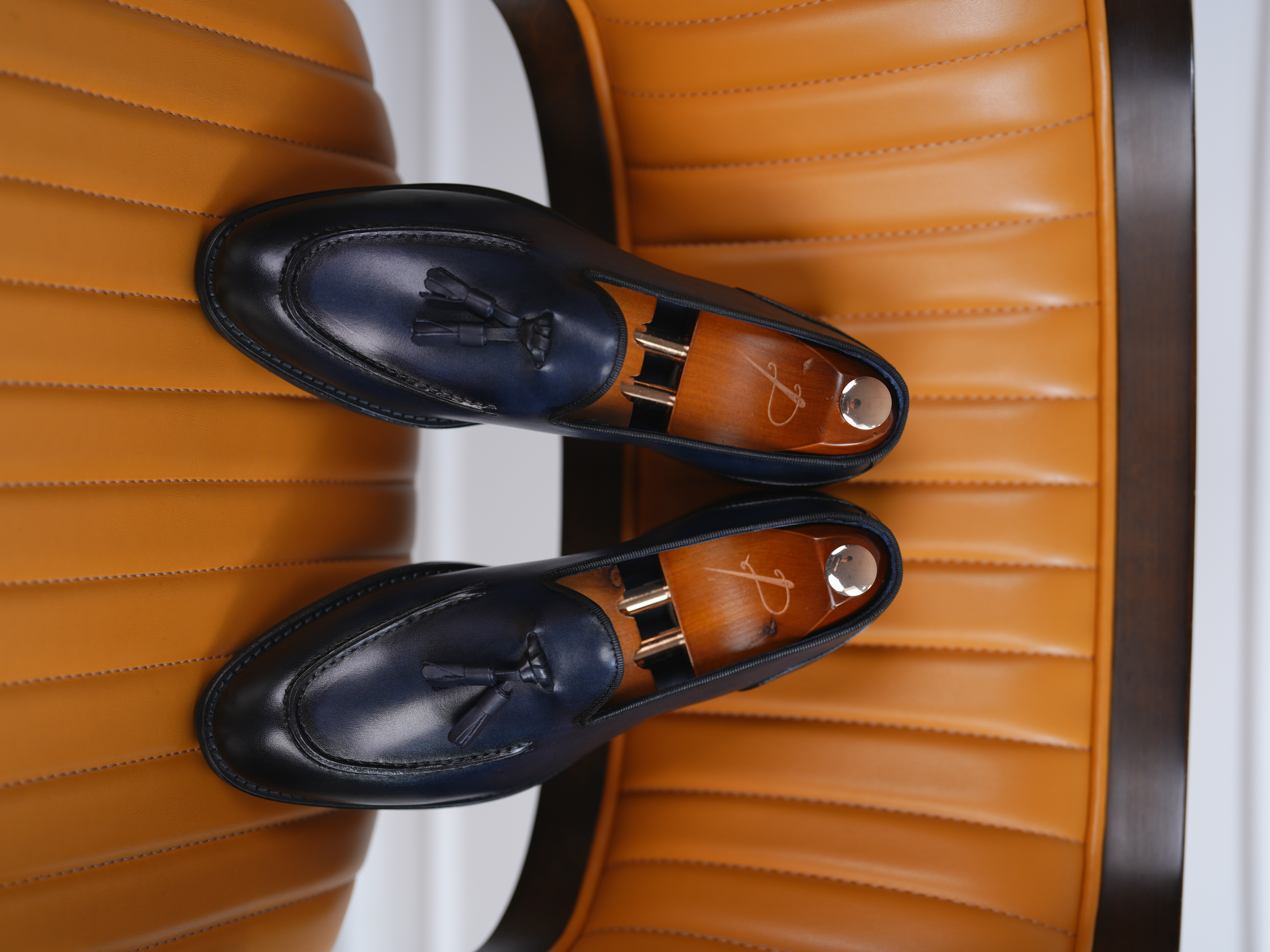 Erkek Premium Spiro Alkol Açma Deri Dana İç Astar Özel Hafif Eva Tabanlı Corcik Ayakkabı - Lacivert