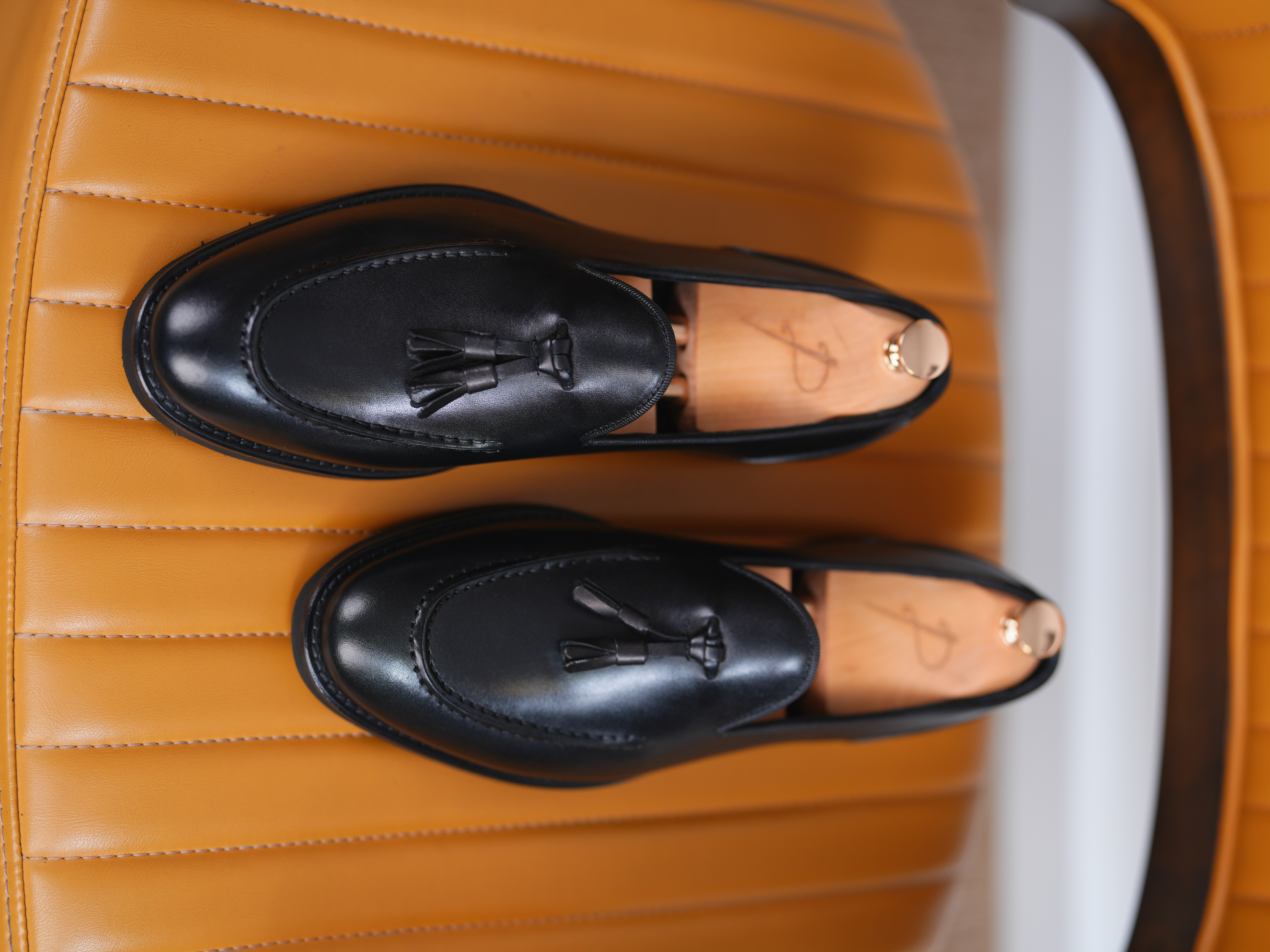 Erkek Premium Spiro Alkol Açma Deri Dana İç Astar Özel Hafif Eva Tabanlı Corcik Ayakkabı - Siyah