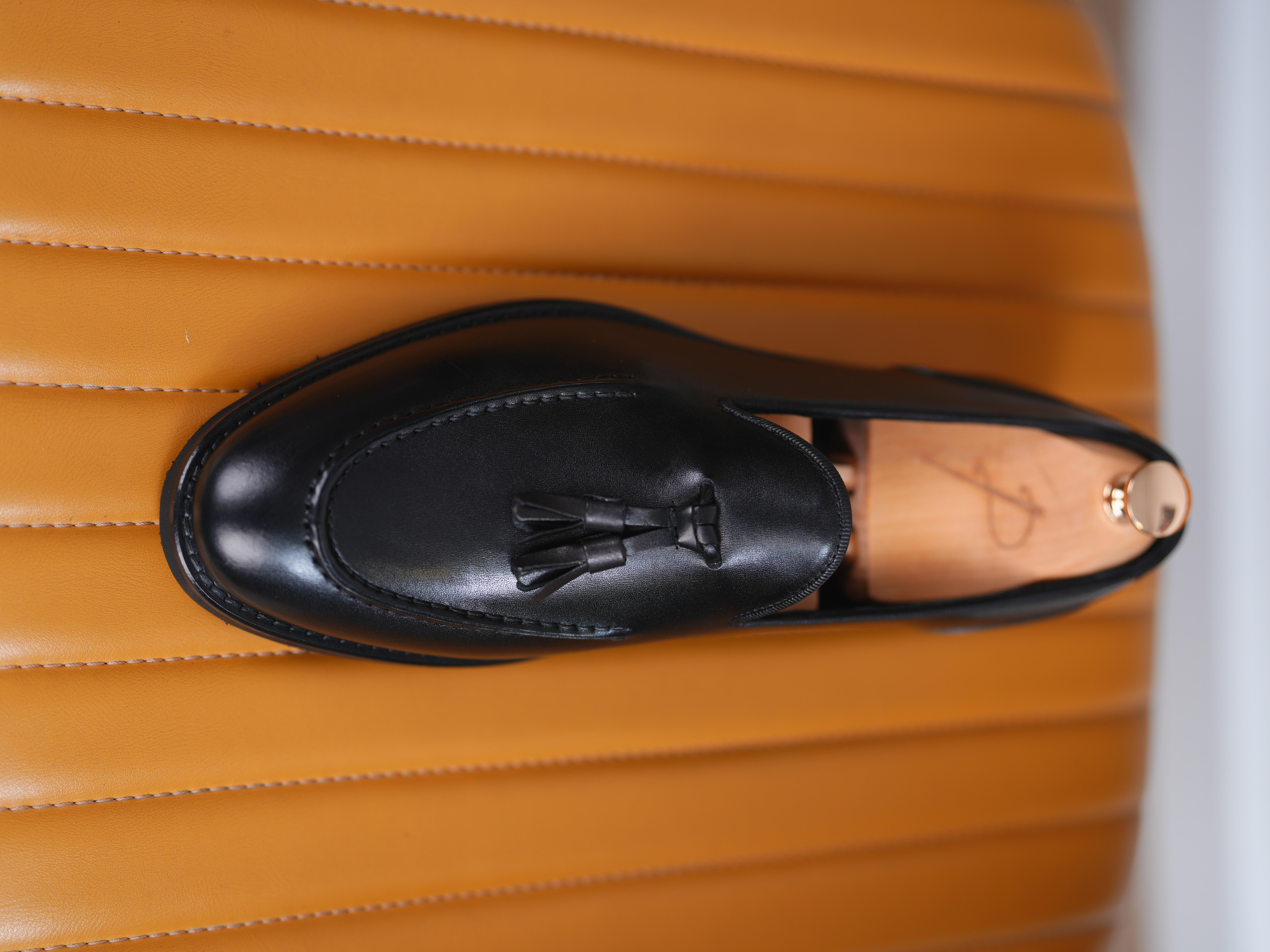 Erkek Premium Spiro Alkol Açma Deri Dana İç Astar Özel Hafif Eva Tabanlı Corcik Ayakkabı - Siyah