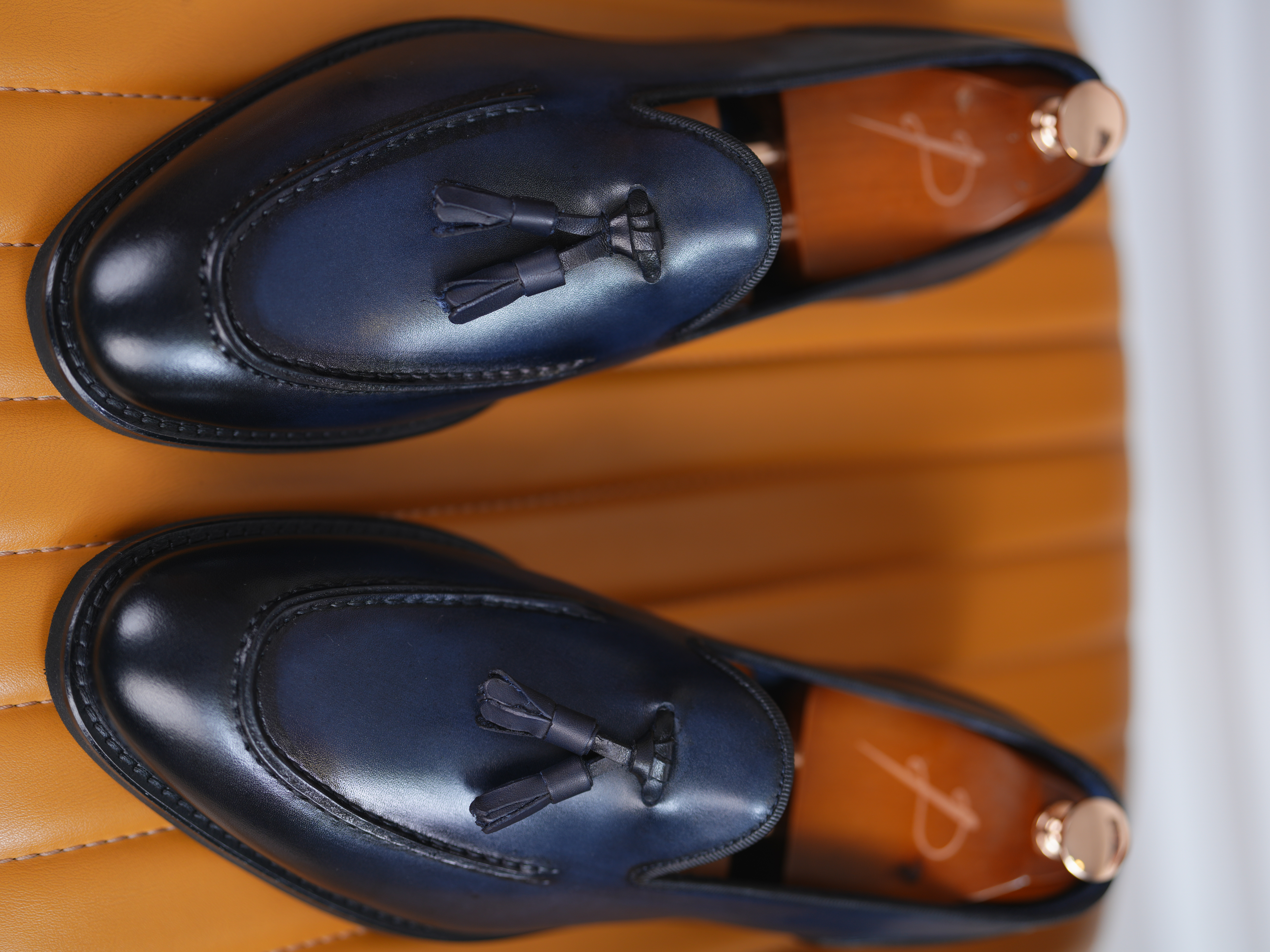 Erkek Premium Spiro Alkol Açma Deri Dana İç Astar Özel Hafif Eva Tabanlı Corcik Ayakkabı - Lacivert