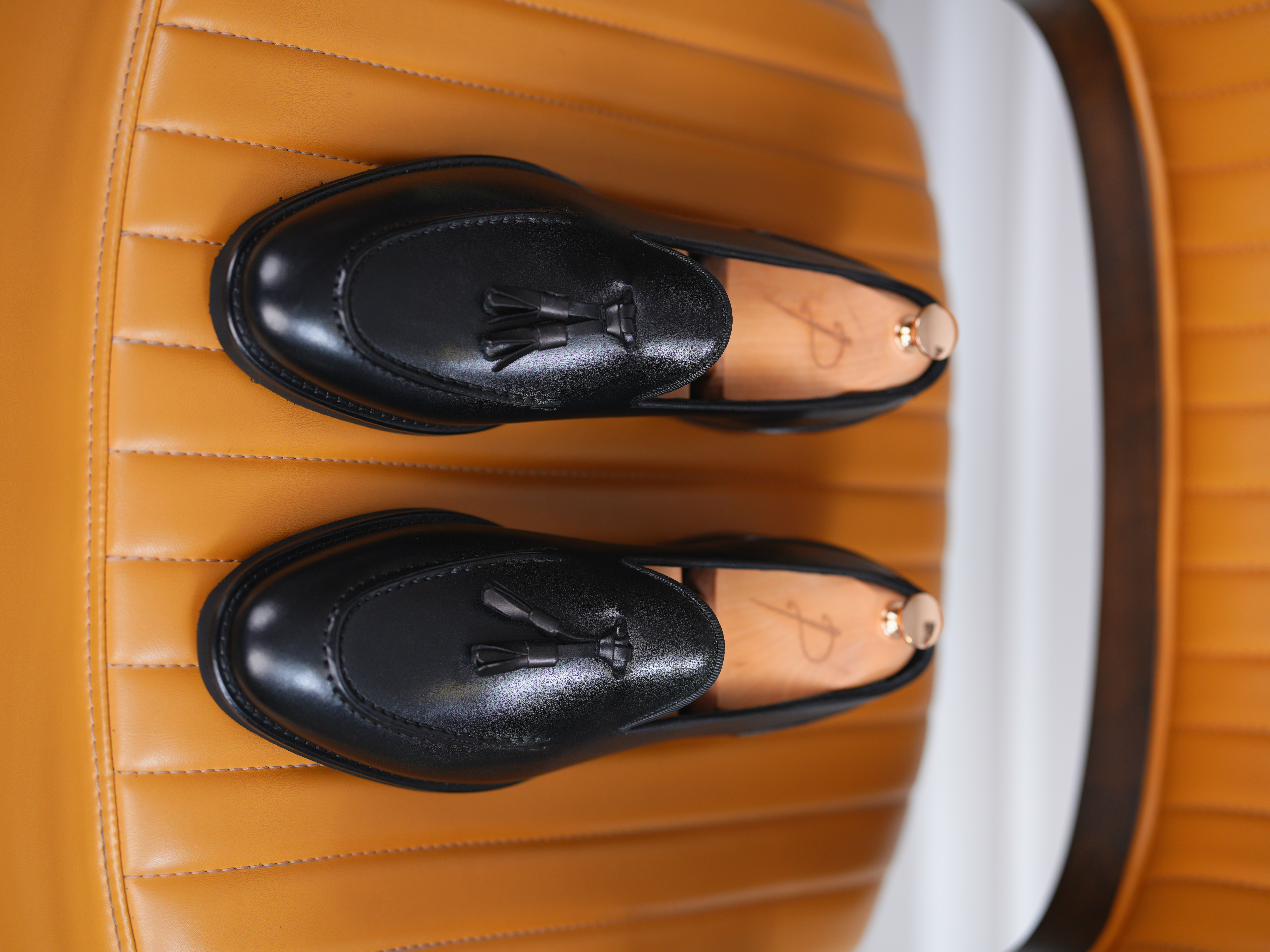 Erkek Premium Spiro Alkol Açma Deri Dana İç Astar Özel Hafif Eva Tabanlı Corcik Ayakkabı - Siyah