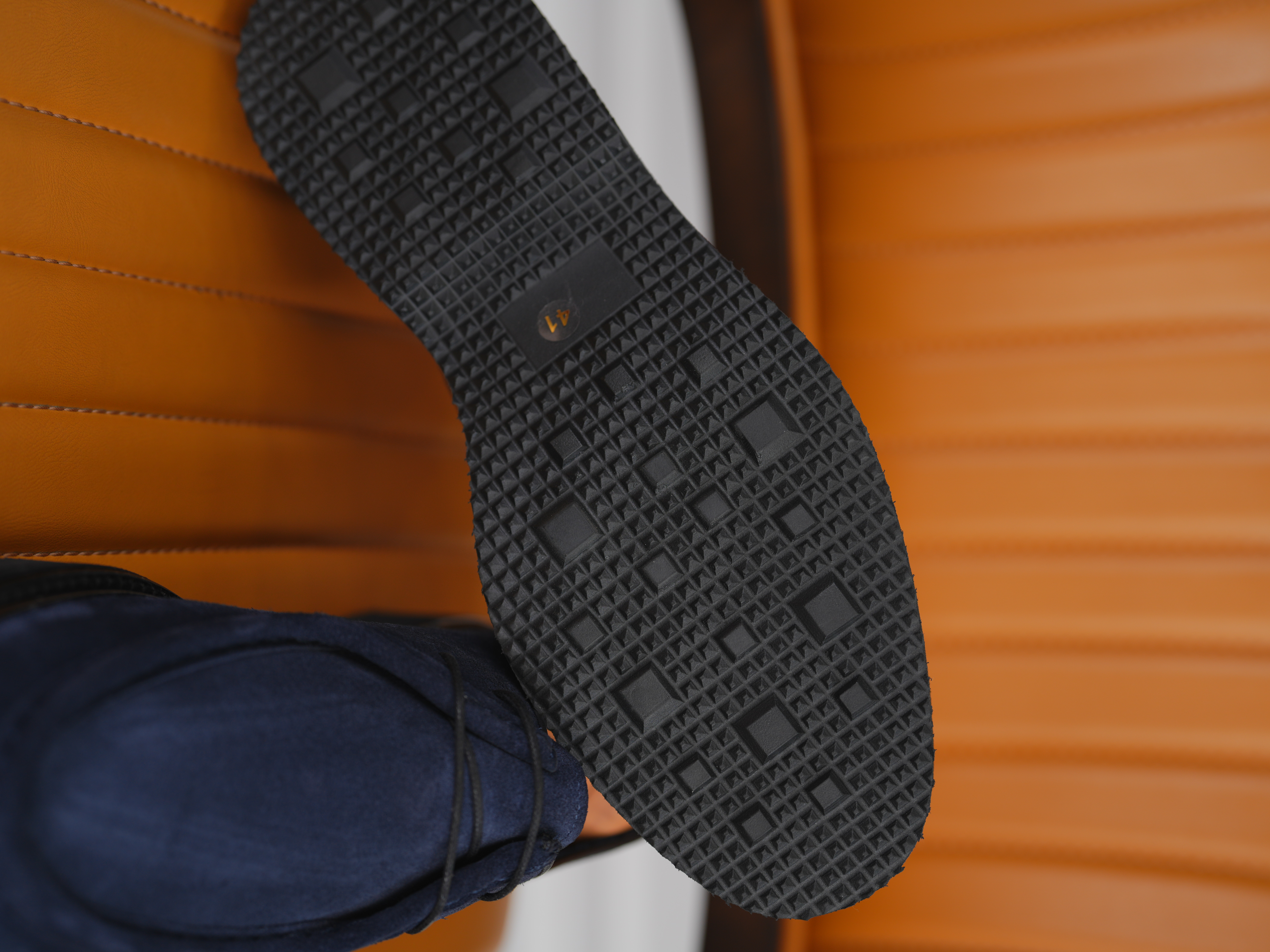 Erkek Premium Süet Deri İç Astar Dana Deri Eva Taban Ayakkabı - Lacivert