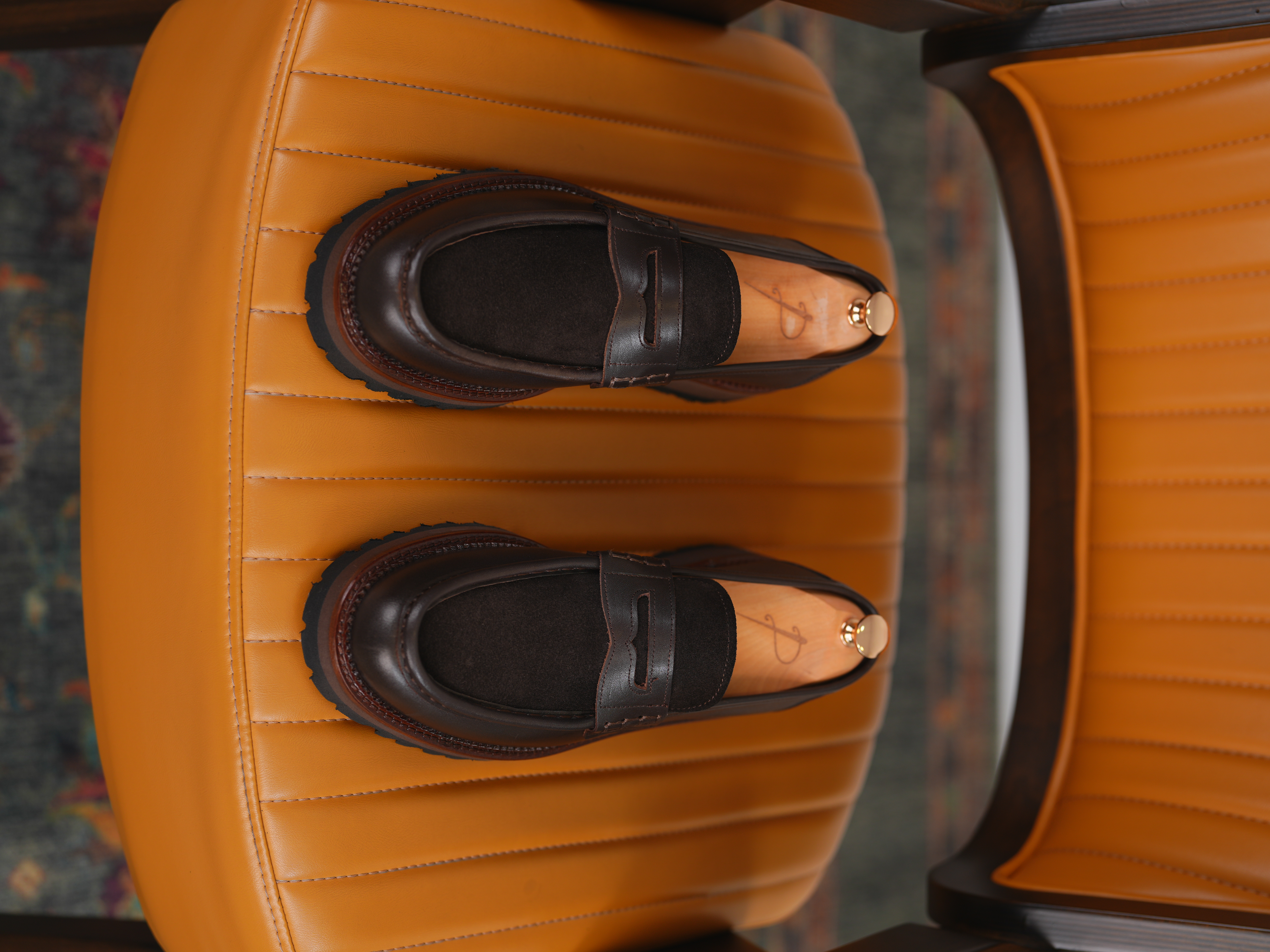 Erkek Premium Süet Naturel Deri Dana İç Astar Özel Eva Tabanlı Ayakkabı - Acı Kahve