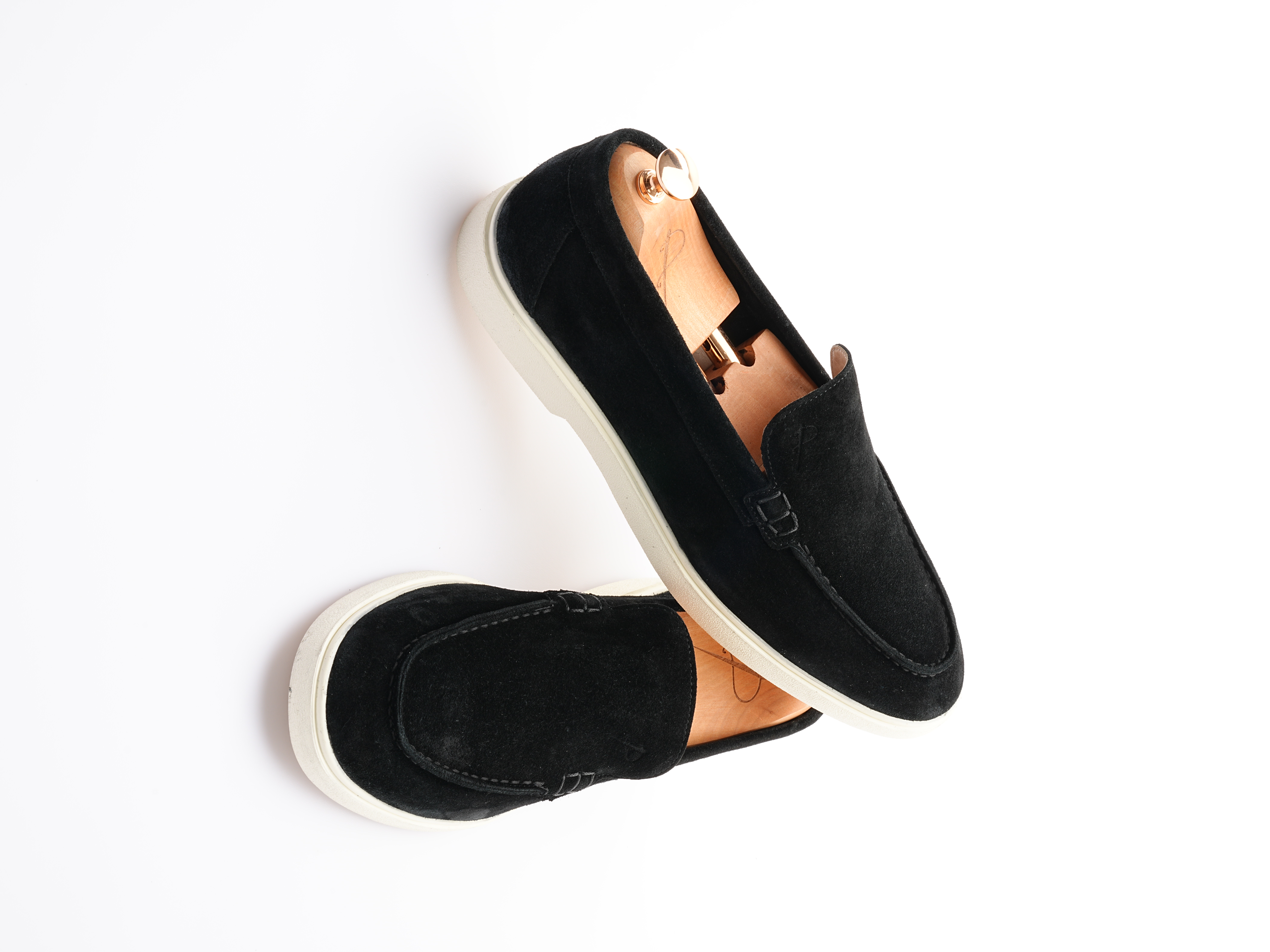 Erkek Premium Süet Hazır Eva Dana İç Astar Ayakkabı - Siyah