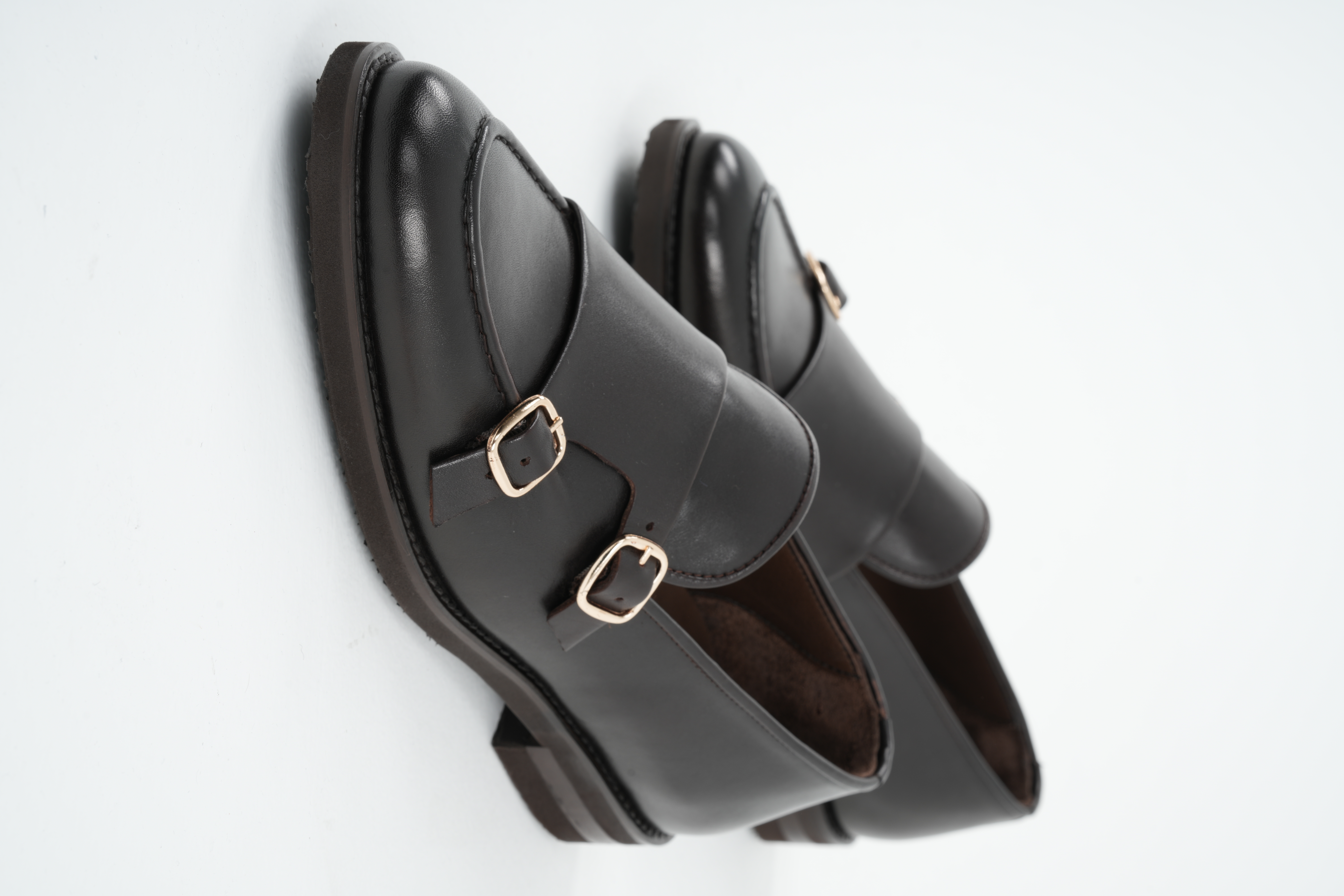 Fırça Açma Premium Deri Dana İç Astarlı Özel Hafif Eva Taban Ve Hedefe Ökçeli Ayakkabı - Acı Kahve