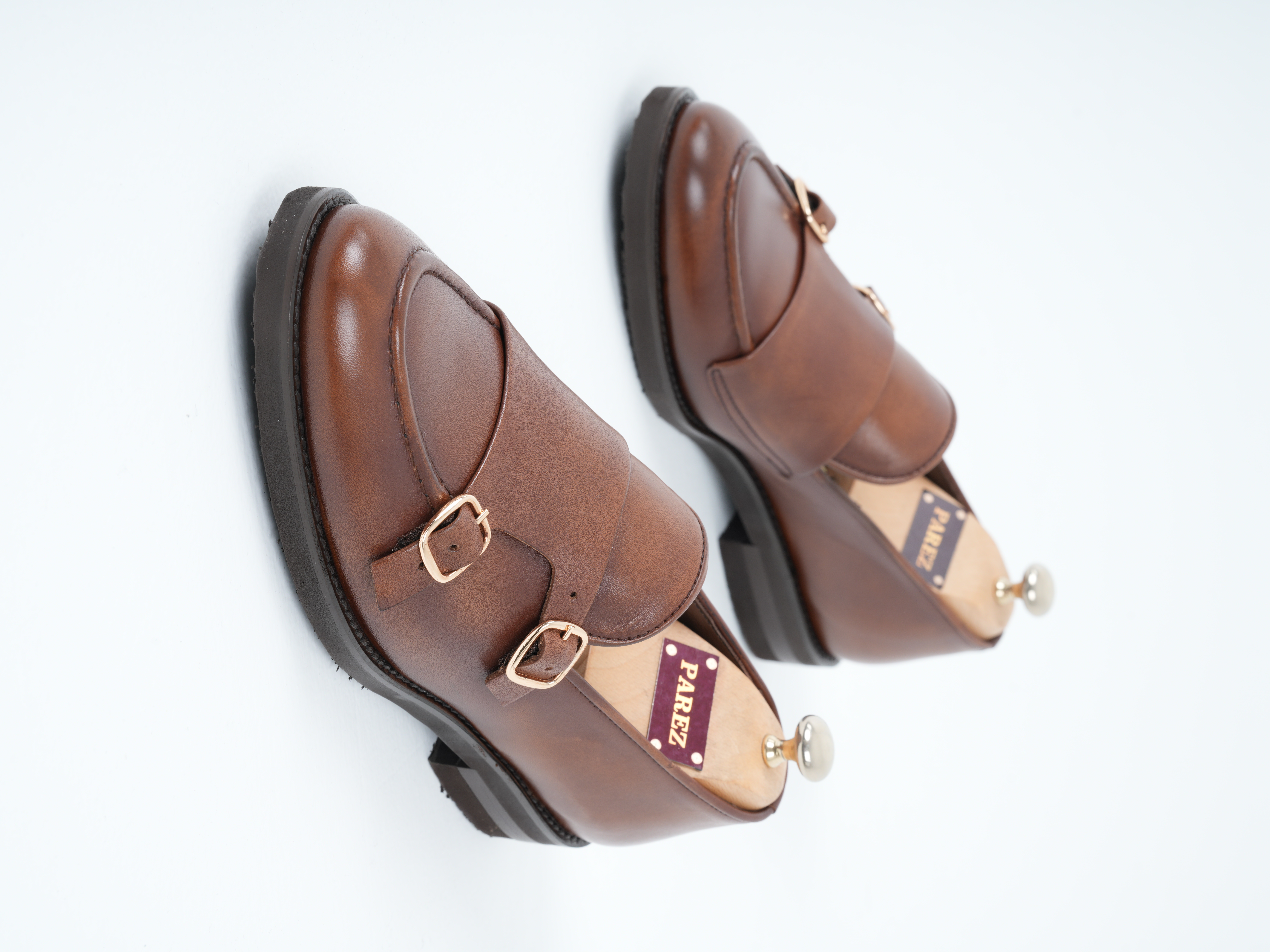 Fırça Açma Premium Deri Dana İç Astarlı Özel Hafif Eva Taban Ve Hedefe Ökçeli Ayakkabı - Taba