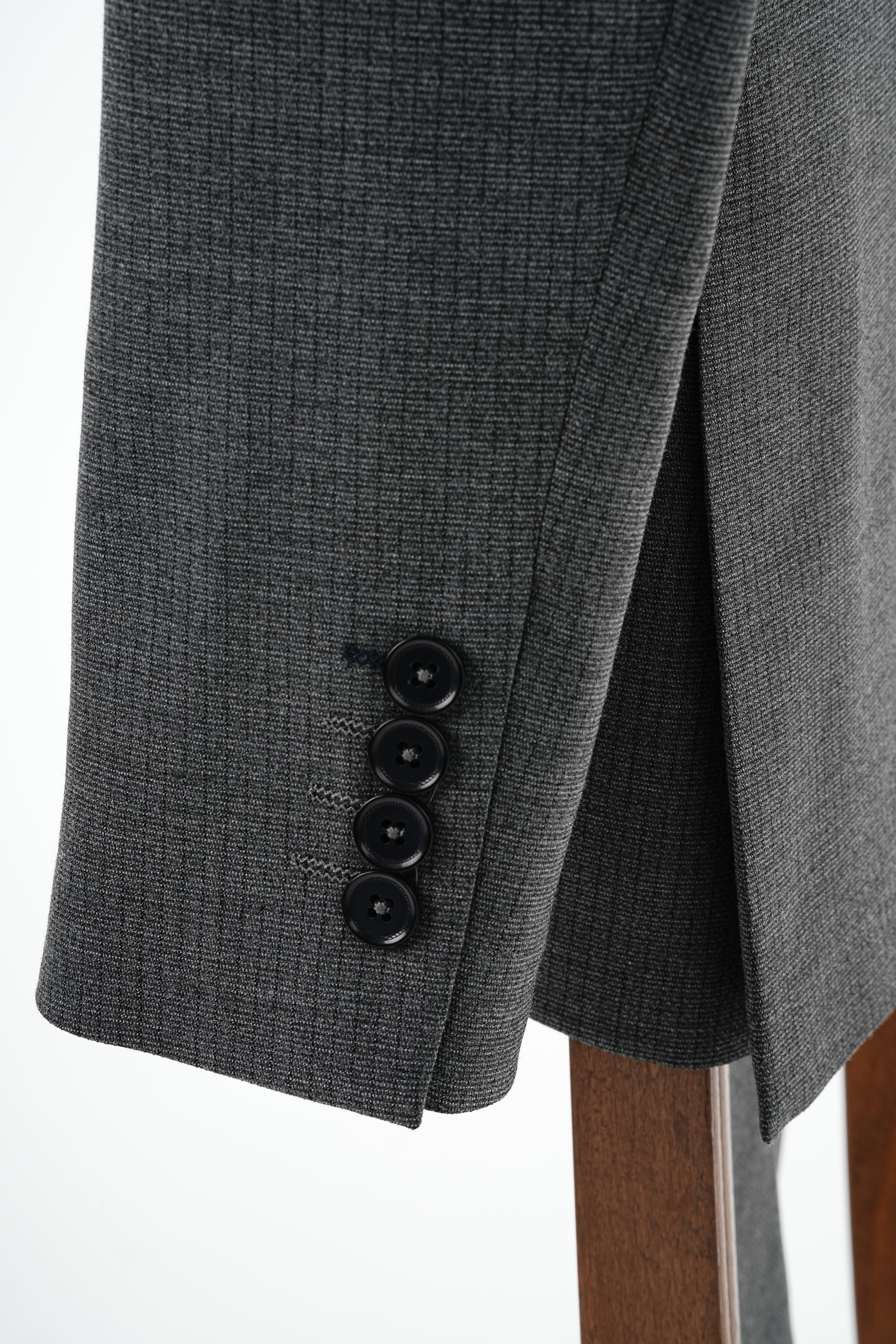 Premium Erkek Kruvaze Takım Elbise Slim Fit İtalyan Stil Punto Dikişli Ceket Pantolon - Gri