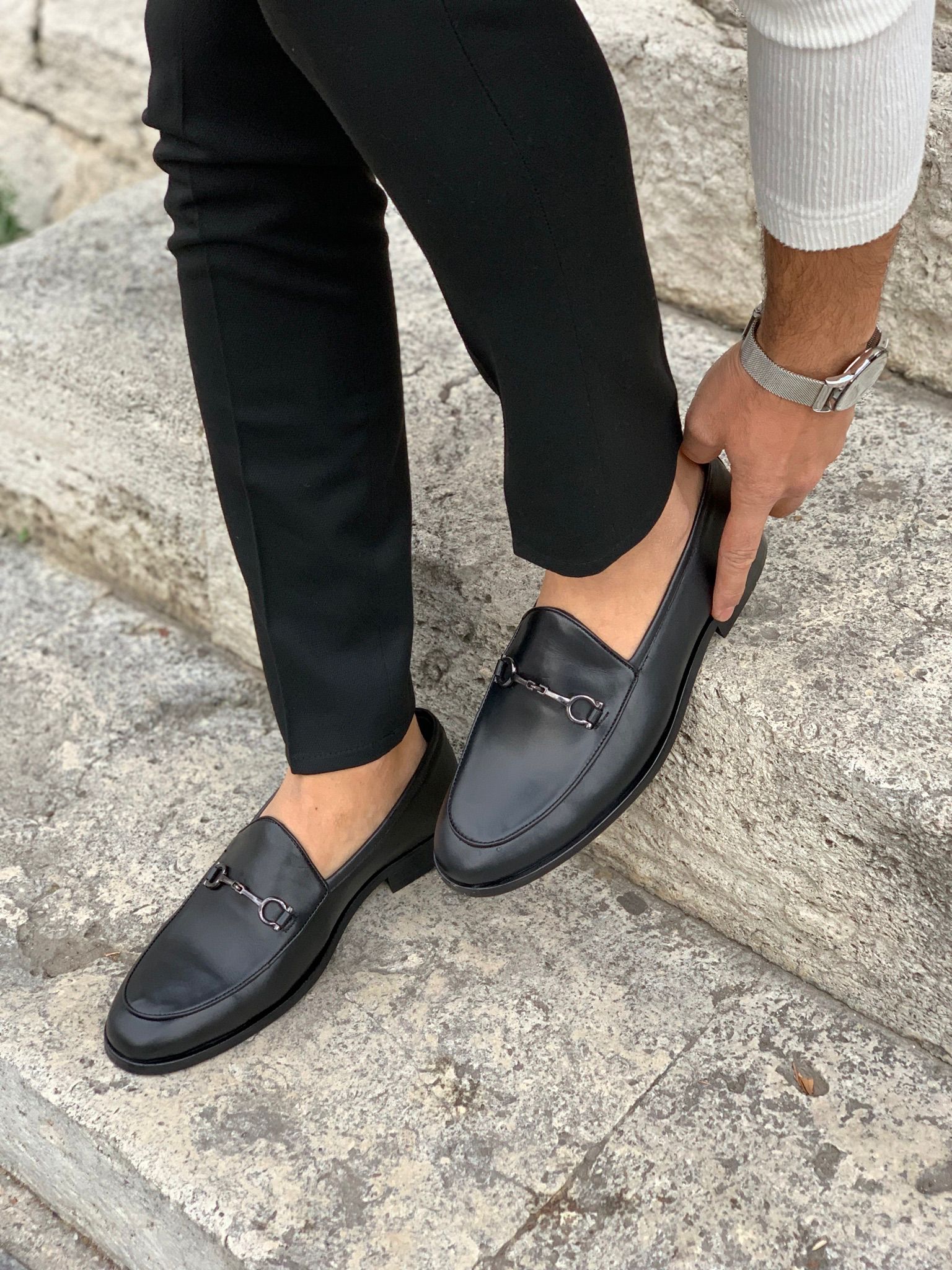 Tokalı Klasik Ayakkabı - Siyah