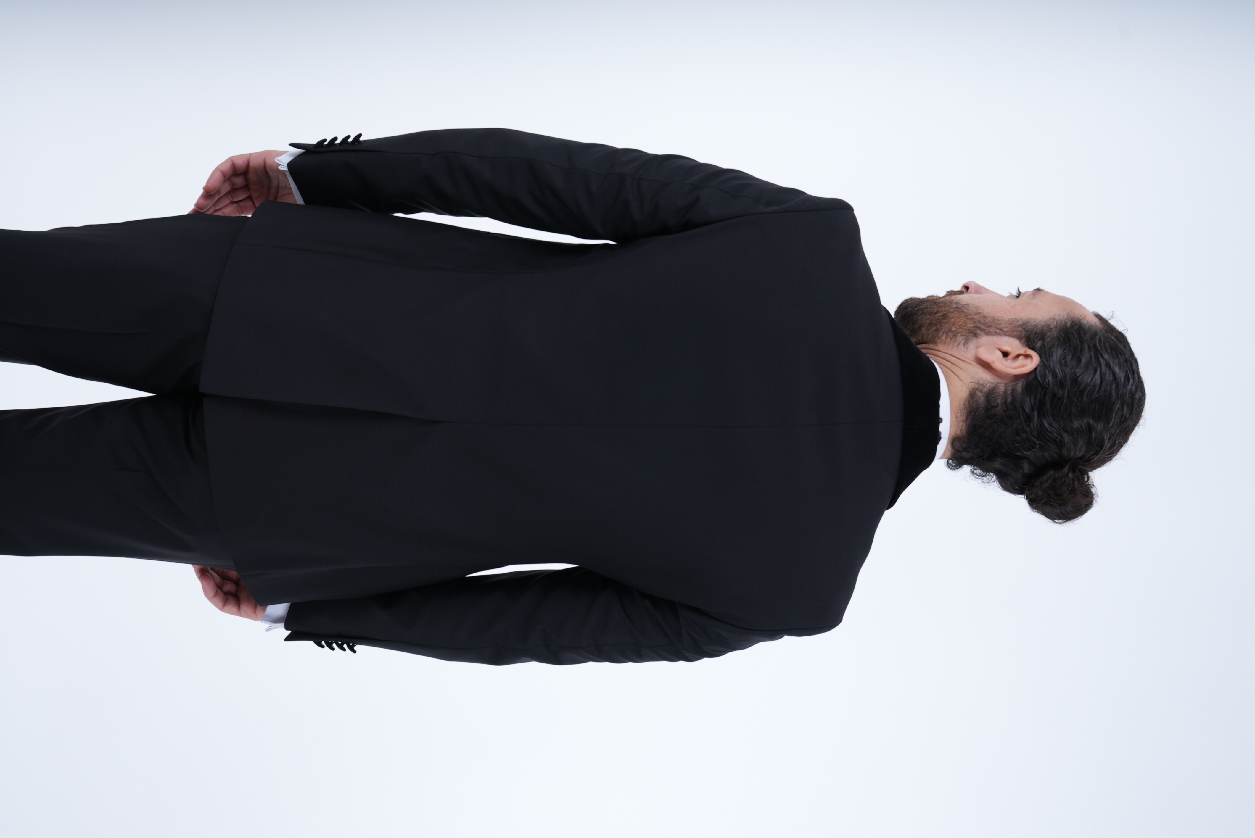 İtalyan Stil Smokin Damatlık  Ceket Kuşak Pantolon Papyon-Siyah