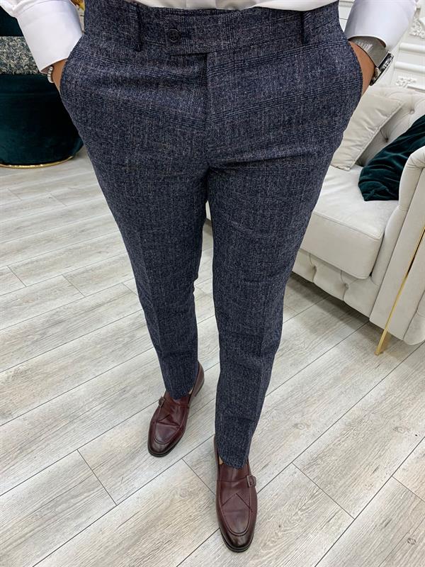 İtalyan Stil  Kruvaze Takım Elbise Ceket Pantolon - Laci
