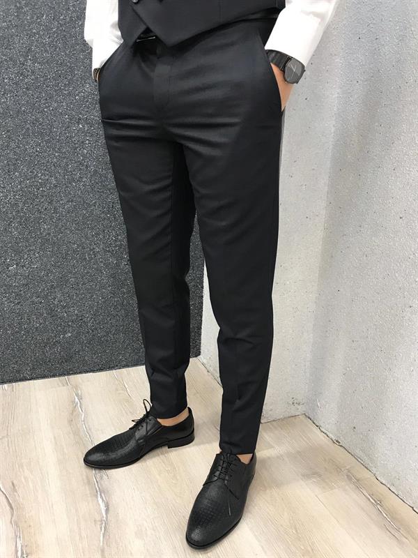 İtalyan Stil Takım Elbise Ceket Yelek Pantolon - Bordo Ekose