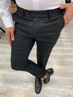 Slim Fit Pantolon - Siyah