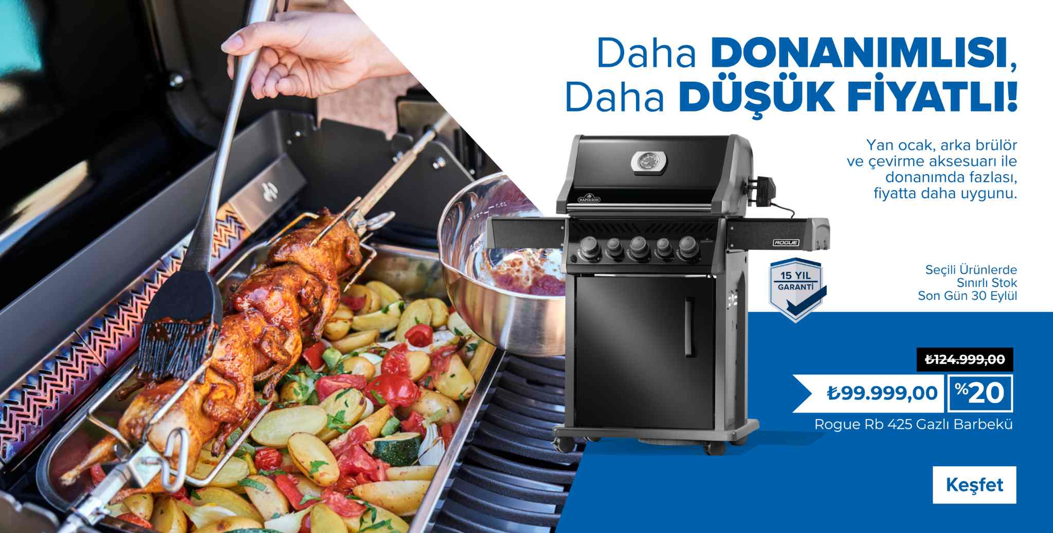 Napoleon Rogue Rb 425 Gazlı Barbekü: Daha Donanımlısı, Daha Düşük Fiyatlı