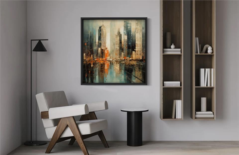 Ahşap Traverten Dokulu Tablo Reflection 250
