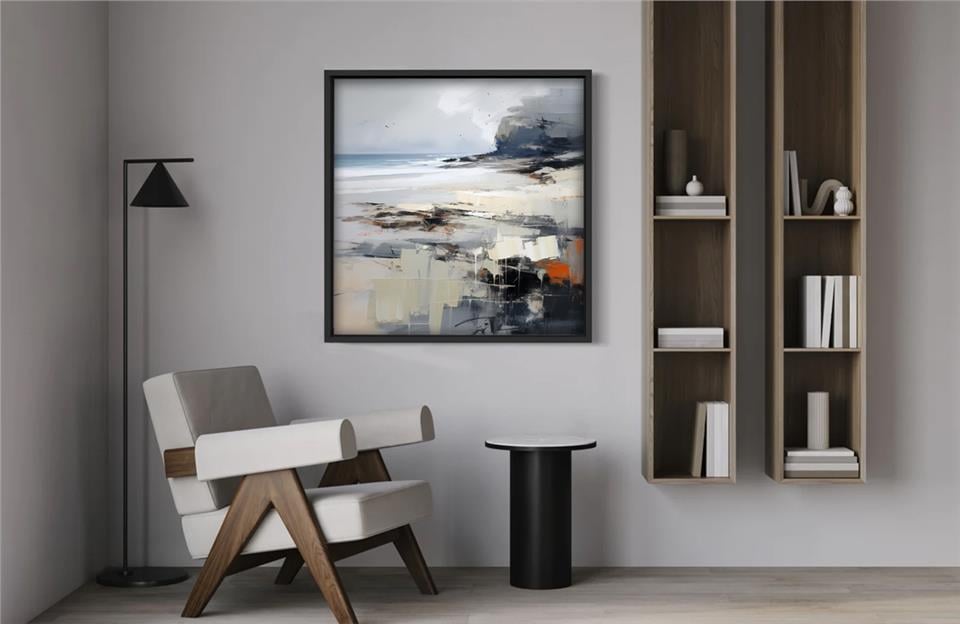 Ahşap Yağlı Boya Dokulu Tablo Island 428