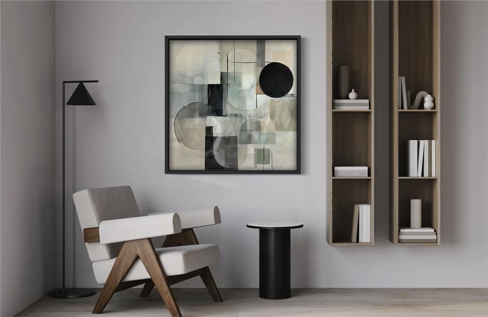 Ahşap Traverten Dokulu Tablo Abstract 309