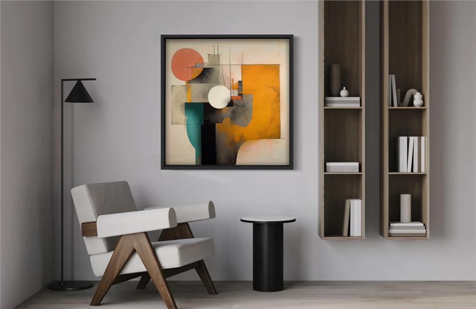 Ahşap Traverten Dokulu Tablo Abstract 307