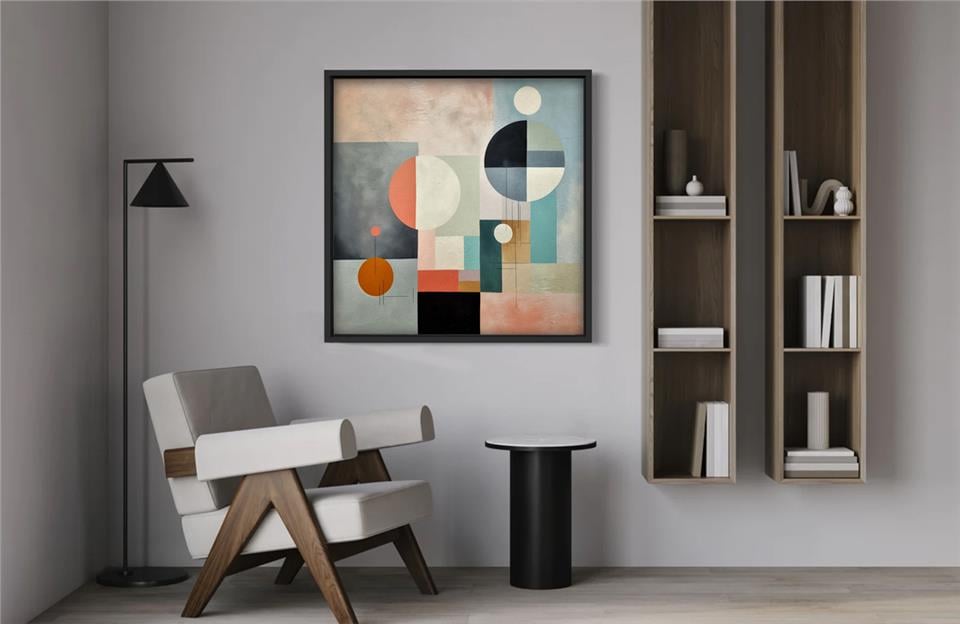 Ahşap Traverten Dokulu Tablo Abstract 310