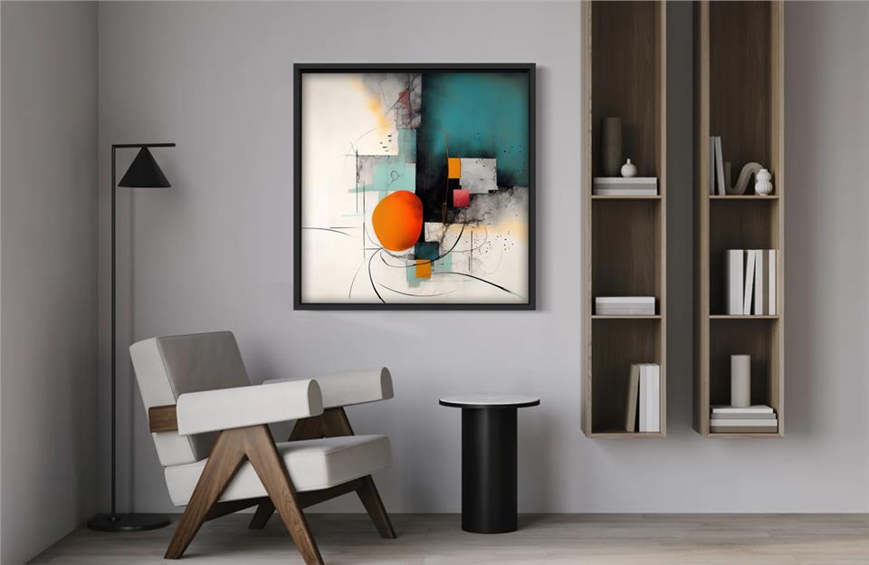 Ahşap Traverten Dokulu Tablo Abstract 308