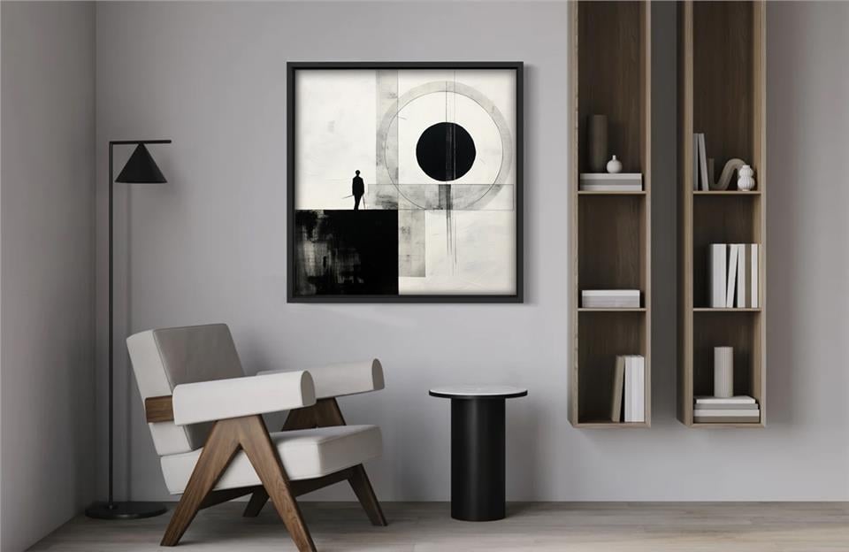 Ahşap Traverten Dokulu Tablo Samurai 256