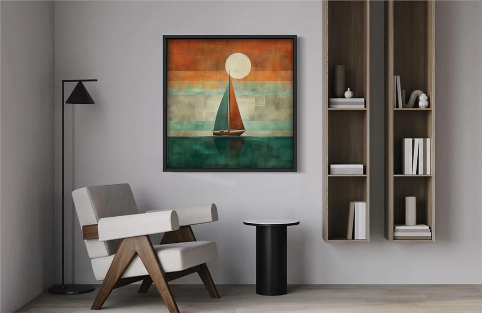 Ahşap Traverten Dokulu Tablo Sun 341