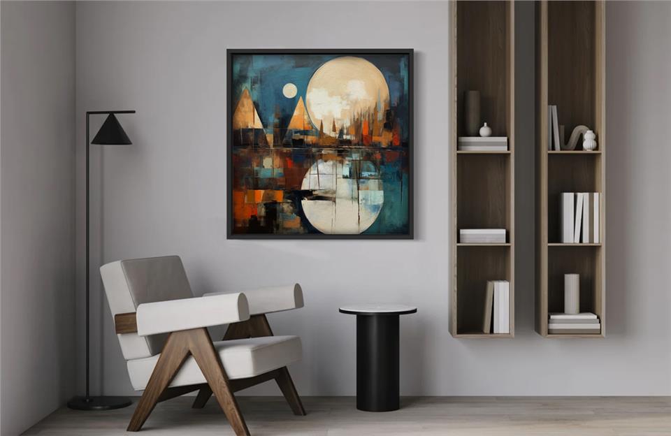 Ahşap Traverten Dokulu Tablo Sun 344
