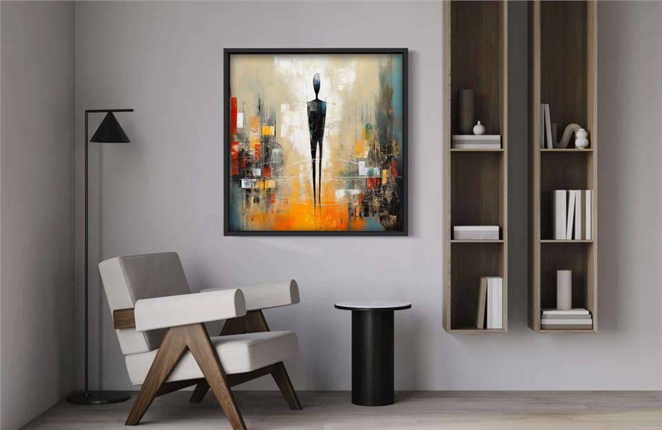 Ahşap Yağlı Boya Dokulu Tablo Alone 403