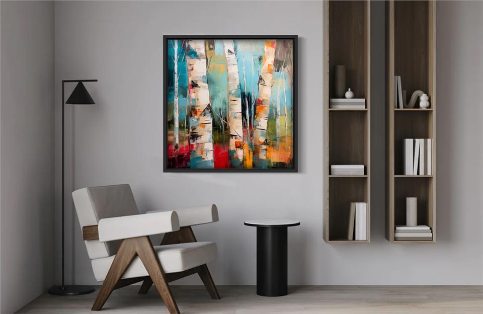 Ahşap Yağlı Boya Dokulu Tablo Deep 442