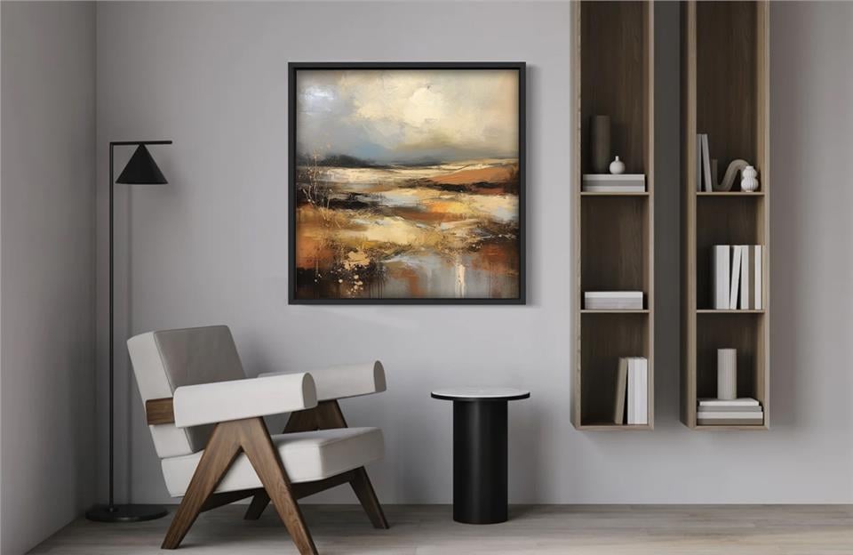 Ahşap Yağlı Boya Dokulu Tablo Desert 423