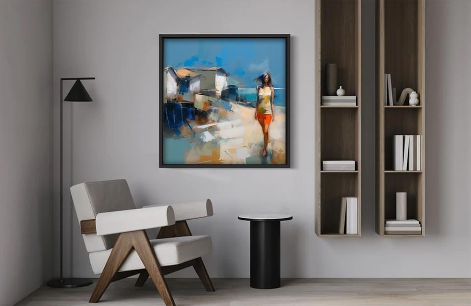 Ahşap Yağlı Boya Dokulu Tablo Elone 402