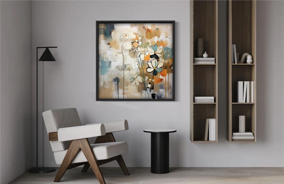 Ahşap Yağlı Boya Dokulu Tablo Happiness 445