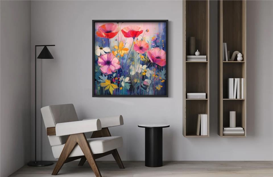 Ahşap Yağlı Boya Dokulu Tablo Happiness 444