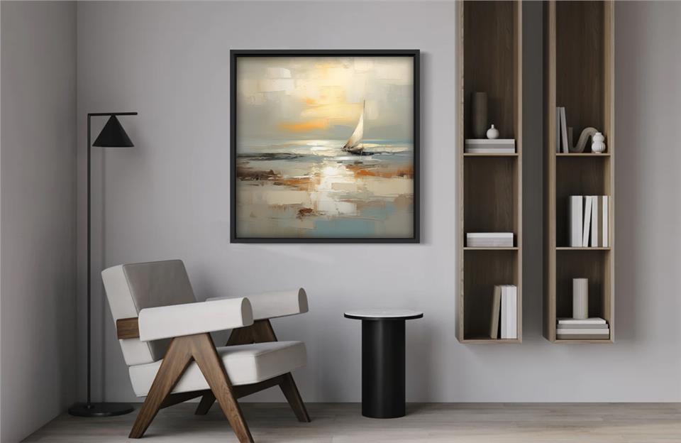 Ahşap Yağlı Boya Dokulu Tablo Island 426