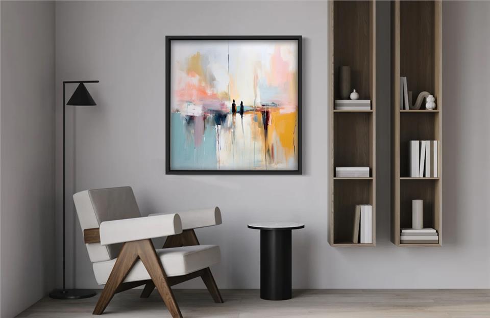 Ahşap Yağlı Boya Dokulu Tablo Love 416